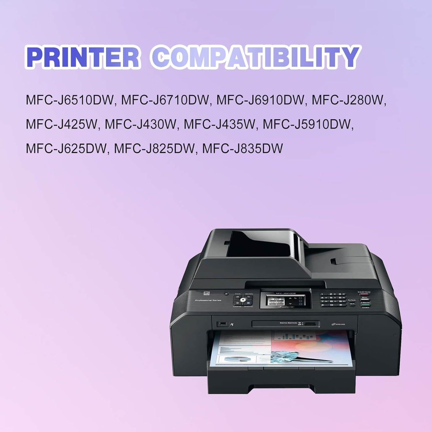 Cartuchos de tinta JoyPrinting LC75 compatibles Brother 8 unidades