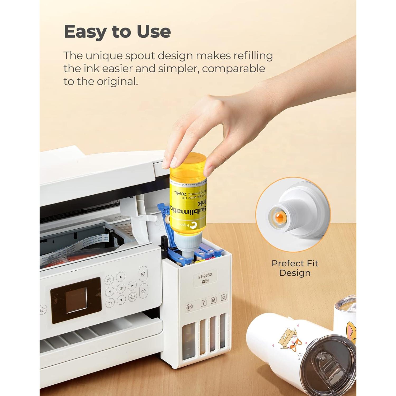 Tinta de Sublimación Hiipoo 127ml para Impresoras ET2400 ET2720