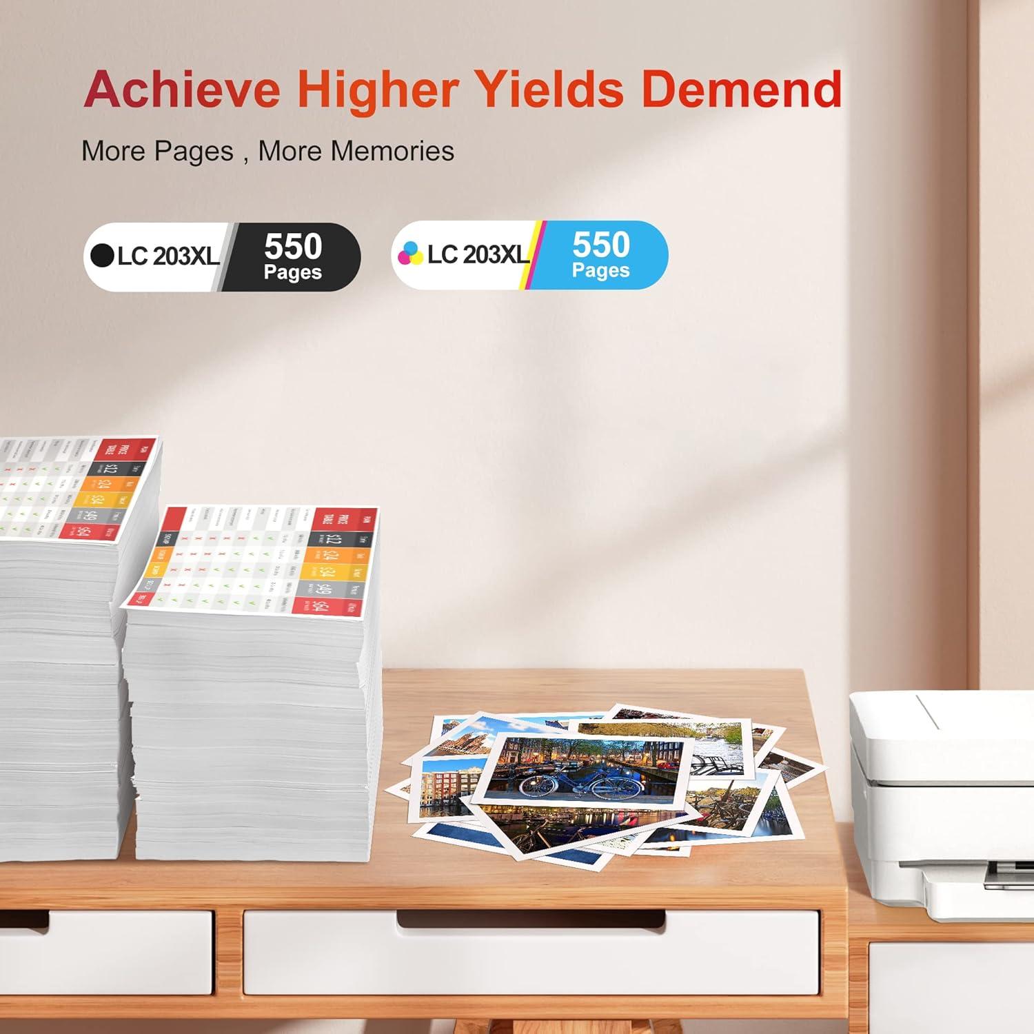 Cartuchos de tinta ejet LC203XL para Brother - 11 piezas