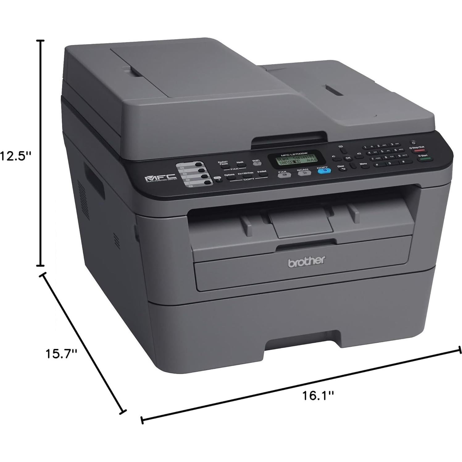 Impresora Láser Todo en Uno Brother MFCL2700DW WiFi Doble Cara