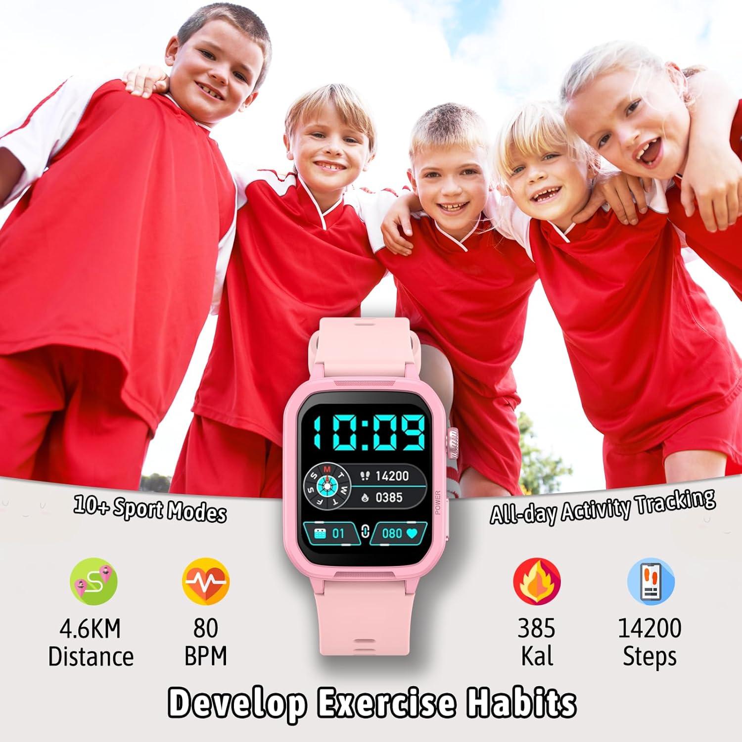 Reloj Inteligente SUPUKU H96 para Niños Rosa con Fitness