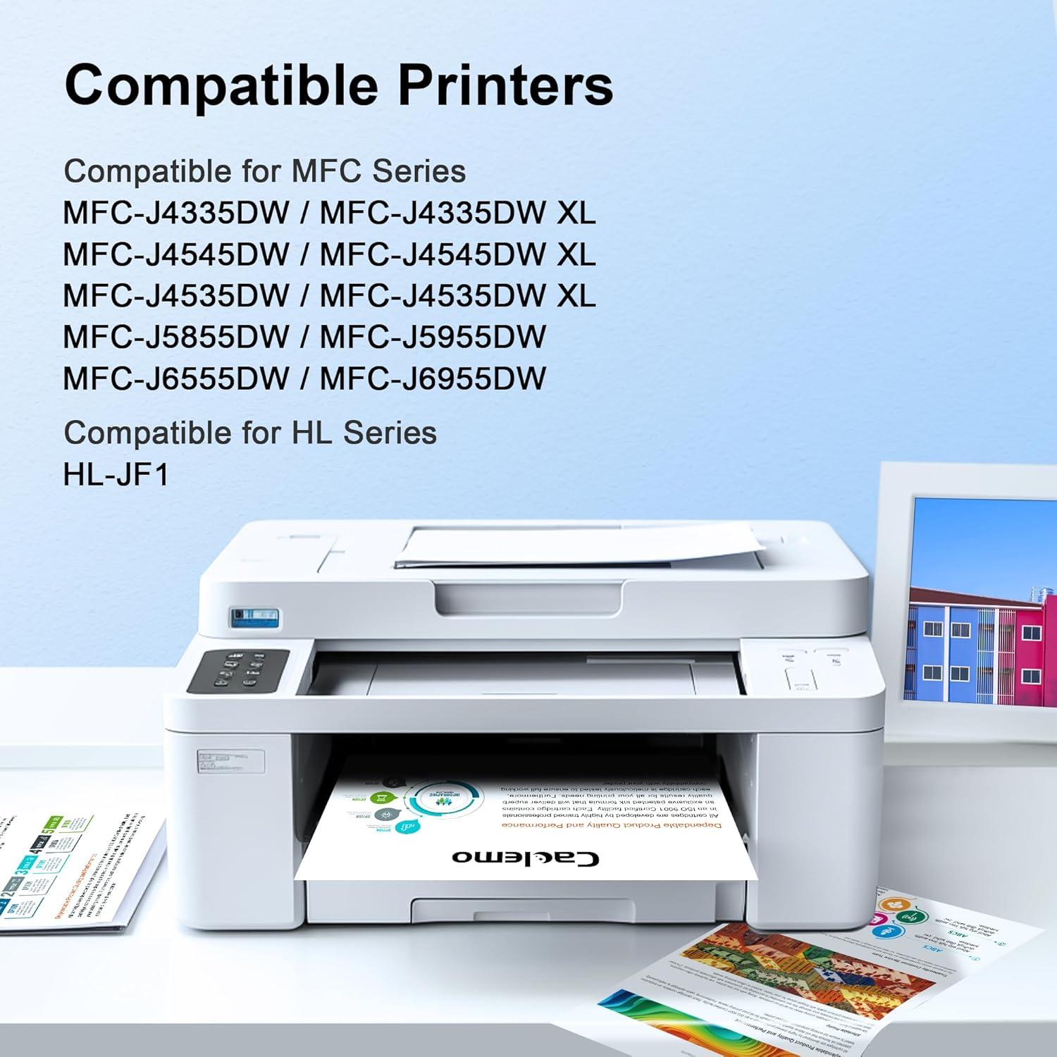 LC406XL Ink Cartridges for Brother Printer for LC406XL LC406 LC 406XL for Brother LC406 Ink Cartridges Compatible with MFC-J4335DW,MFC-J5855DW,MFC-J4535DW,MFC-J6555DW Printer (4 Pack)