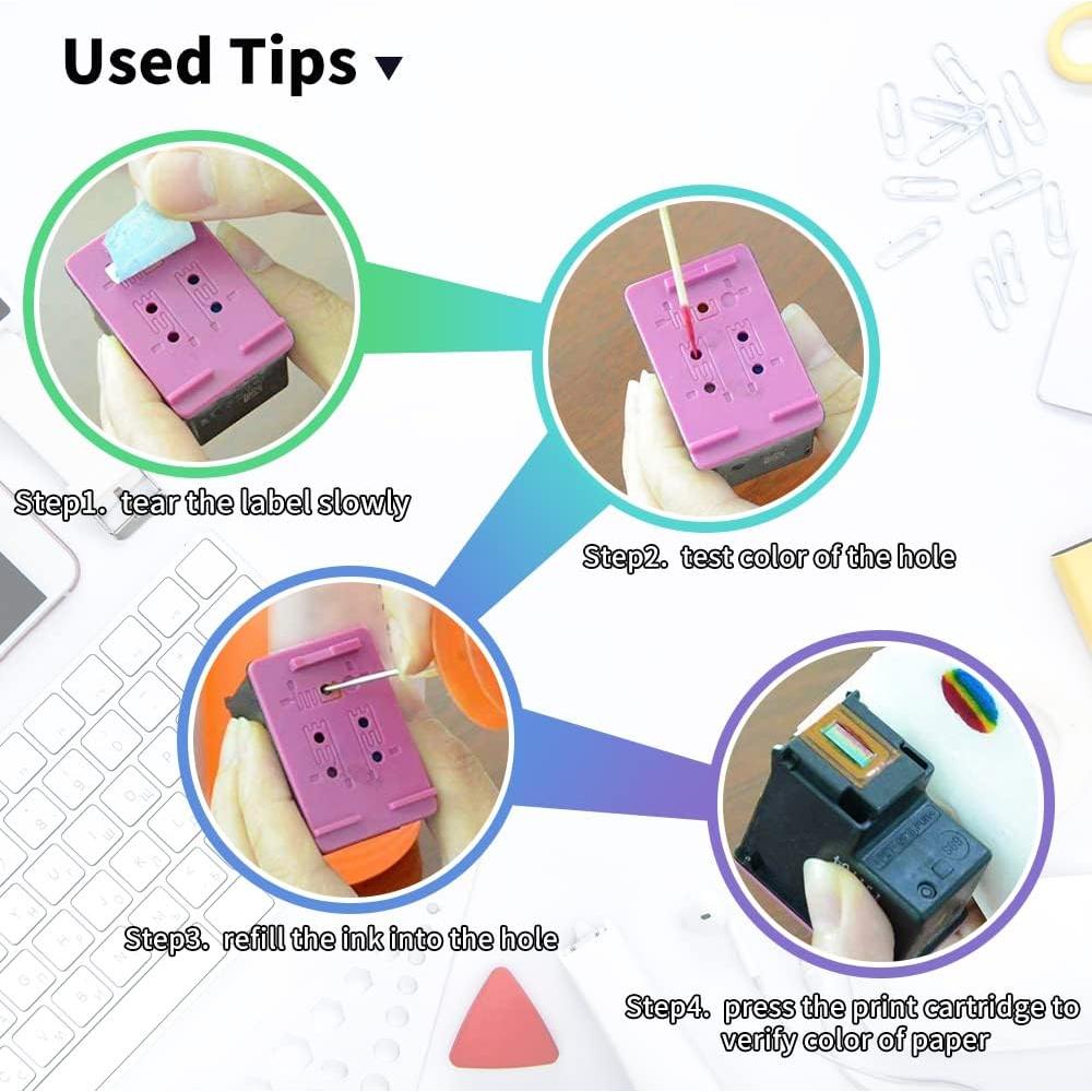 Kit de Recarga de Tinta Universal AYMSous 6x100ml para Impresoras