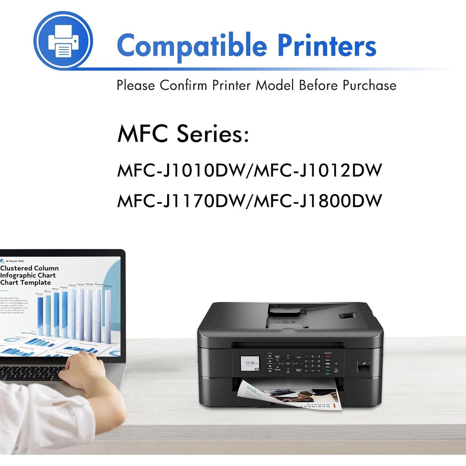 Cartuchos de tinta Brother LC401 LC401XL Paquete 4 Negro Cian Magenta Amarillo