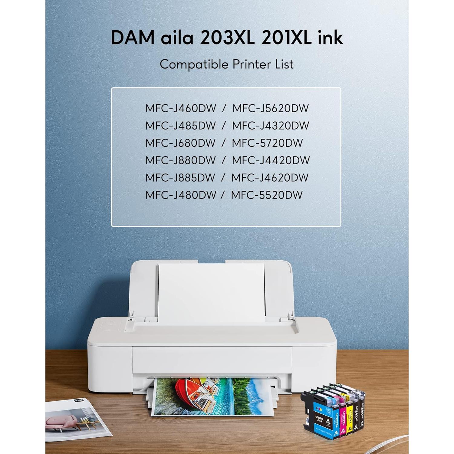 Cartucho de tinta compatible Brother LC203XL - 2 Cian, 2 Magenta, 2 Amarillo