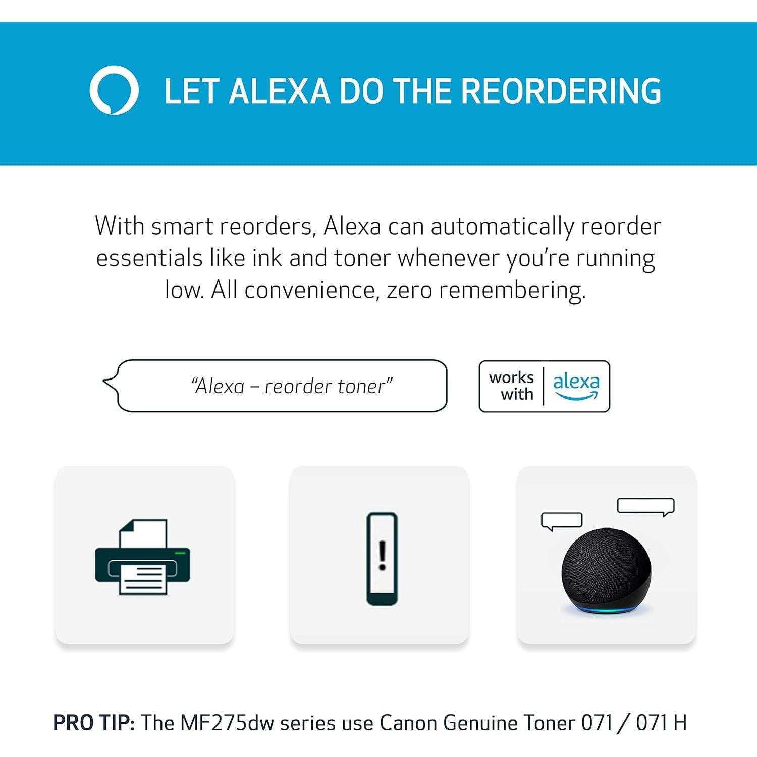 imageCLASS MF275dw - Monochrome, Duplex Wireless Laser Printer, All-In-One With Scanner, Copier, Fax, Mobile Ready, 30 PPM, Black