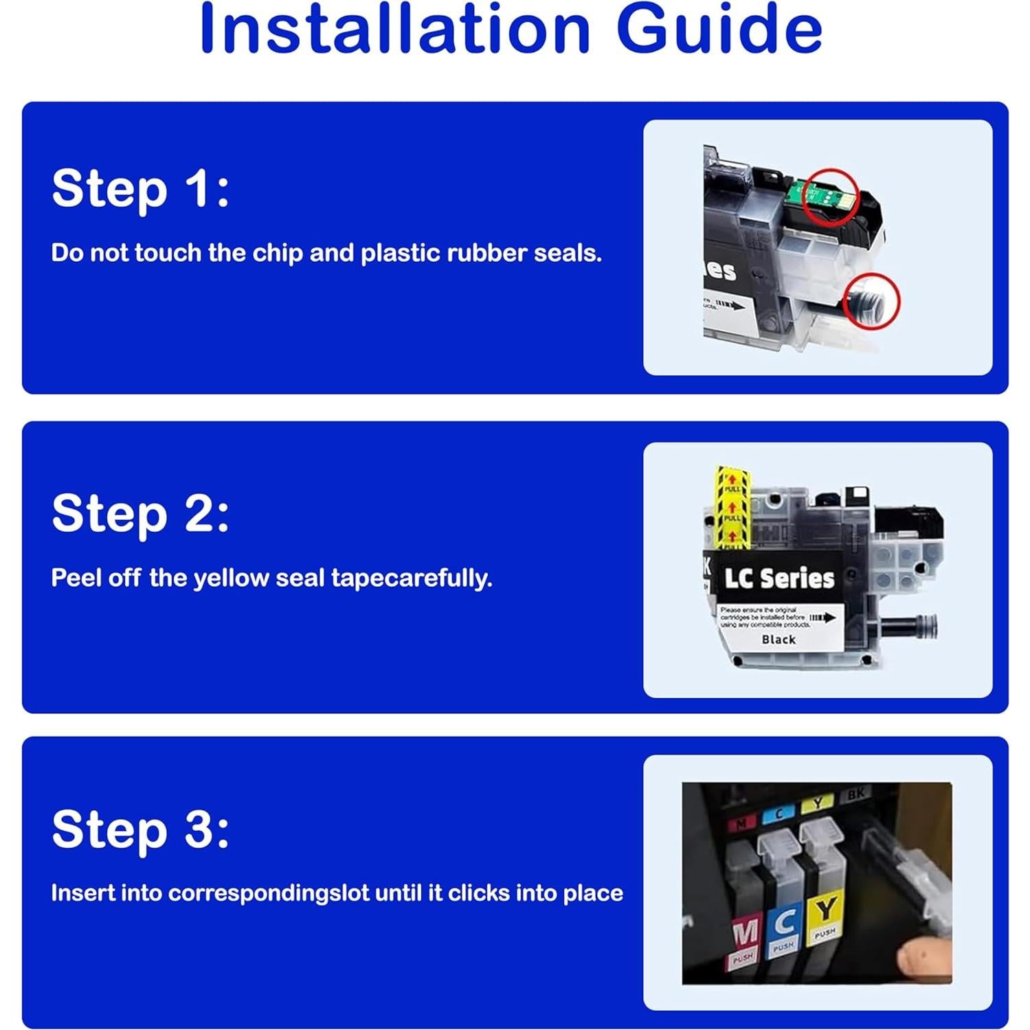 Cartuchos de Tinta Negra Mulakn LC406XL para Brother - 4PK