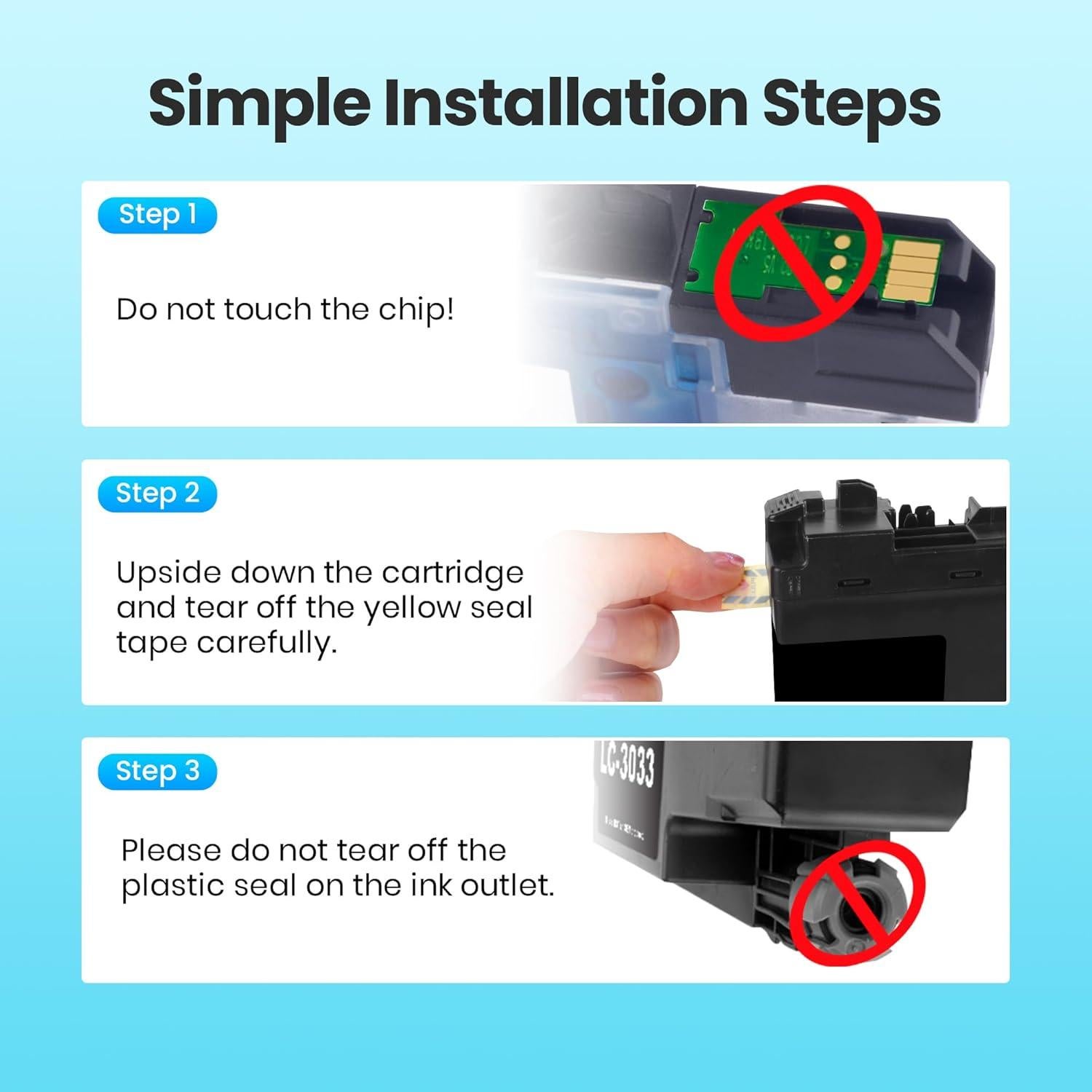 Cartuchos de tinta compatibles Brother LC3033 5-Pack PrintImpression