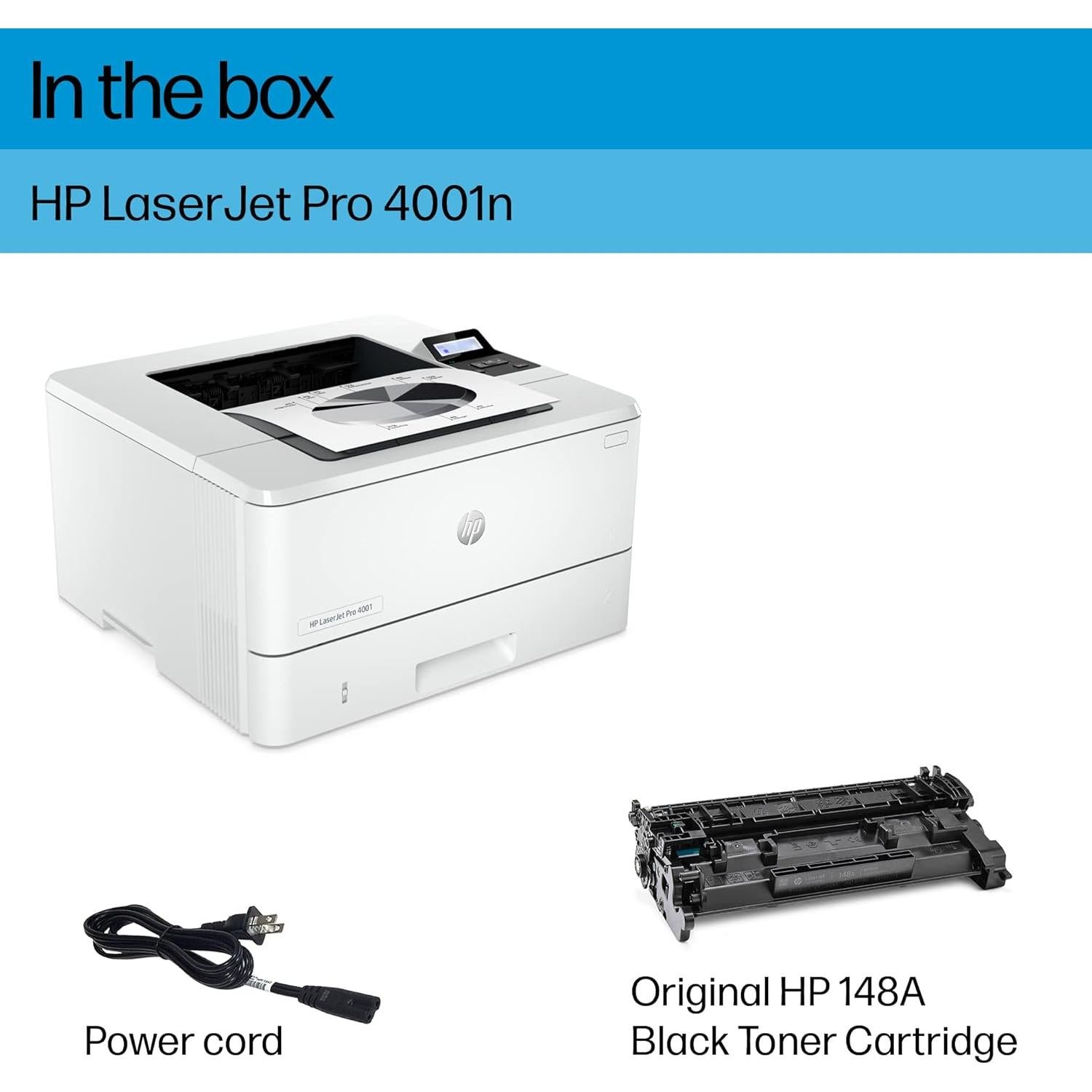 Impresora HP LaserJet Pro 4001n A4 B/N 42 ppm USB Ethernet
