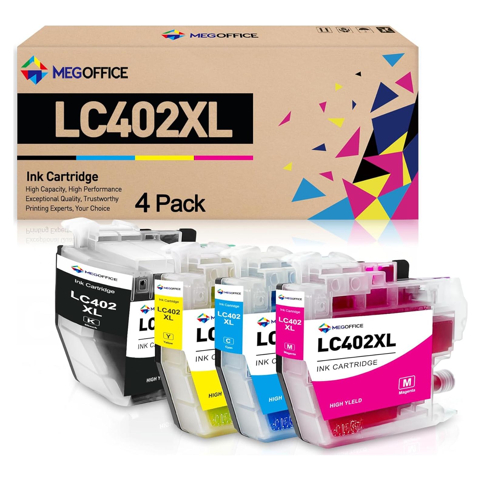 Cartucho de Tinta Compatible MEGOFFICE LC402XL 4-Pack KCMY