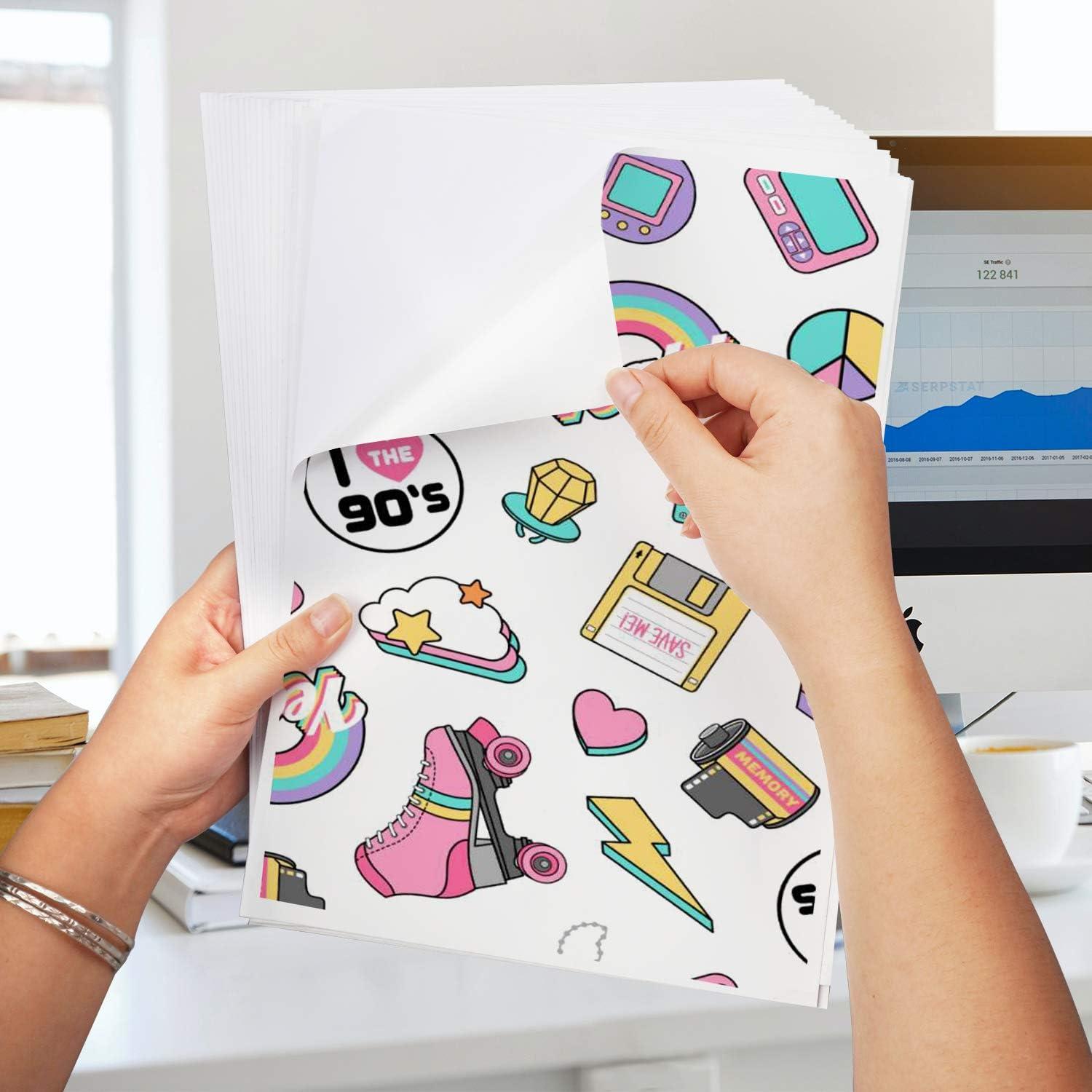 Papel de Calcomanías de Vinilo Imprimible QYH - 50 Hojas Mate