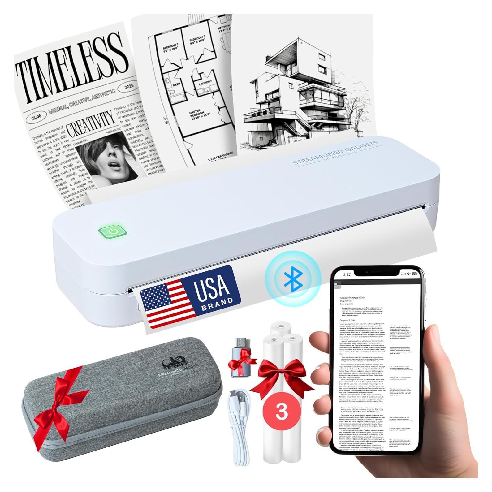 Impresora Térmica Portátil Streamlined Gadgets D80 - 300 DPI