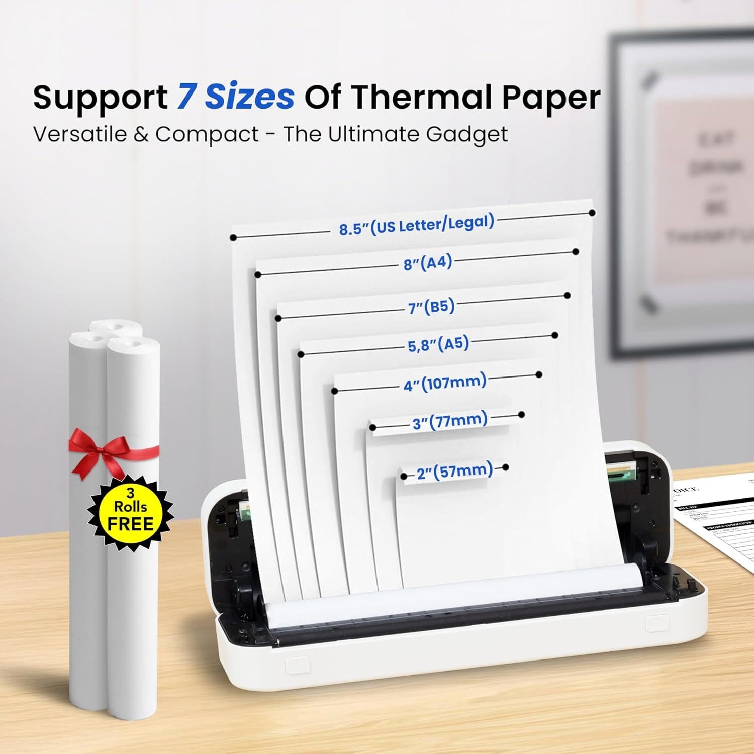 Impresora Térmica Portátil Streamlined Gadgets D80 - 300 DPI