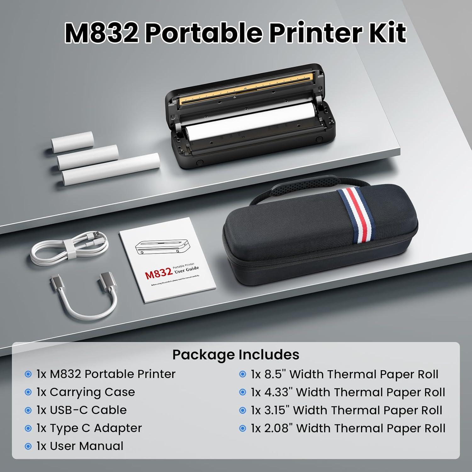 Impresora Portátil Phomemo M832 Térmica Bluetooth Sin Tinta