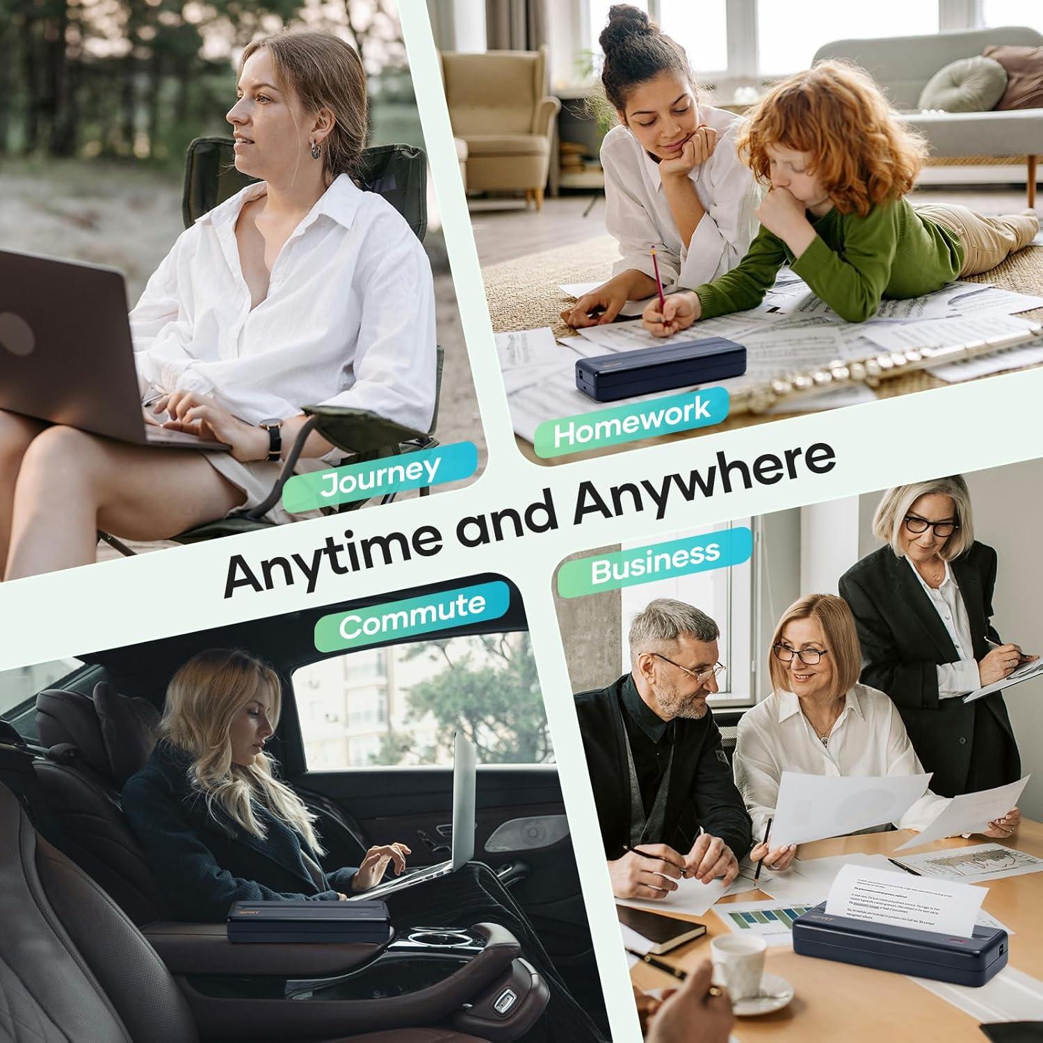 Impresora Térmica Portátil iDPRT MT890 Bluetooth A4 Azul