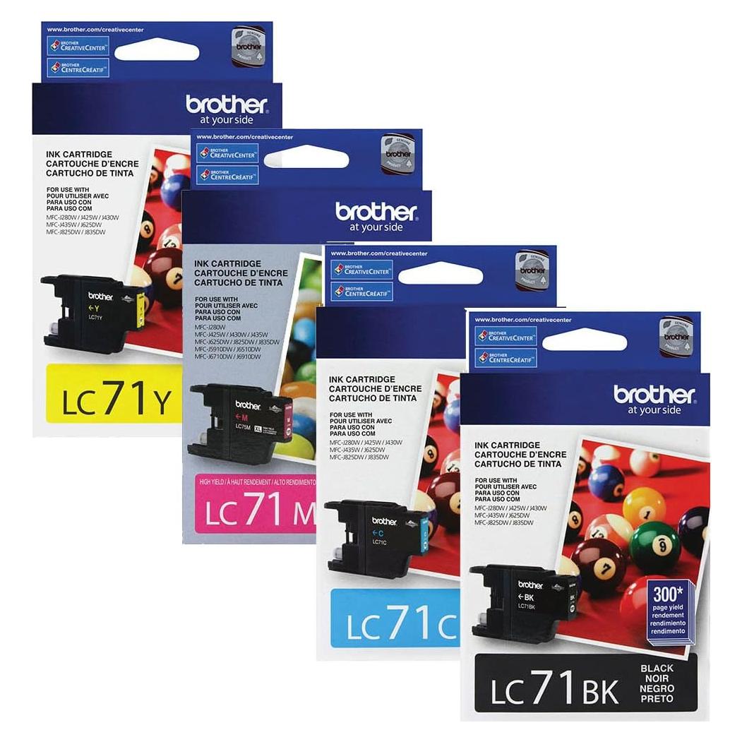 Conjunto de cartuchos de tinta Brother LC71 para MFC-J825DW