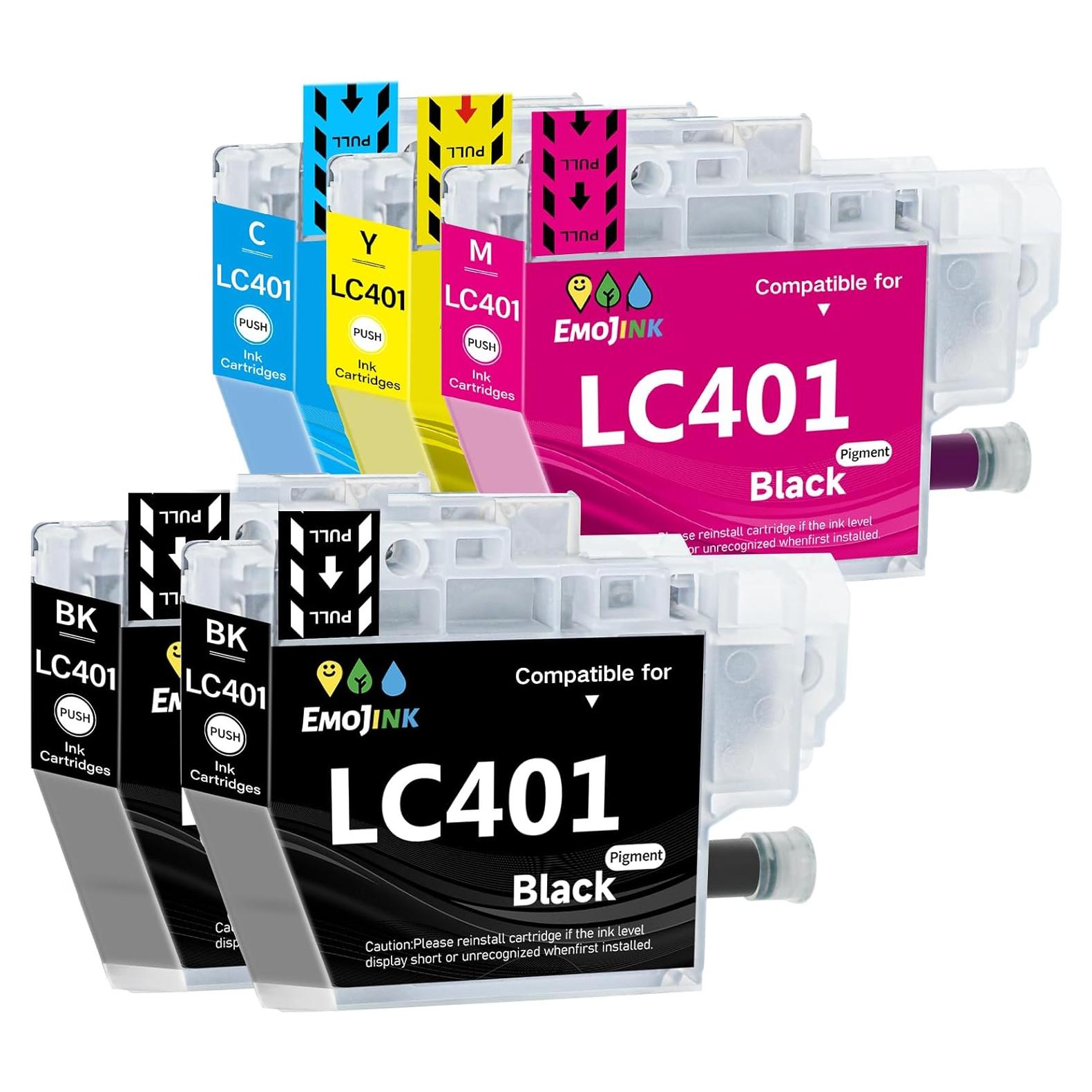 Cartuchos de tinta compatibles Brother LC401XL - Paquete de 5