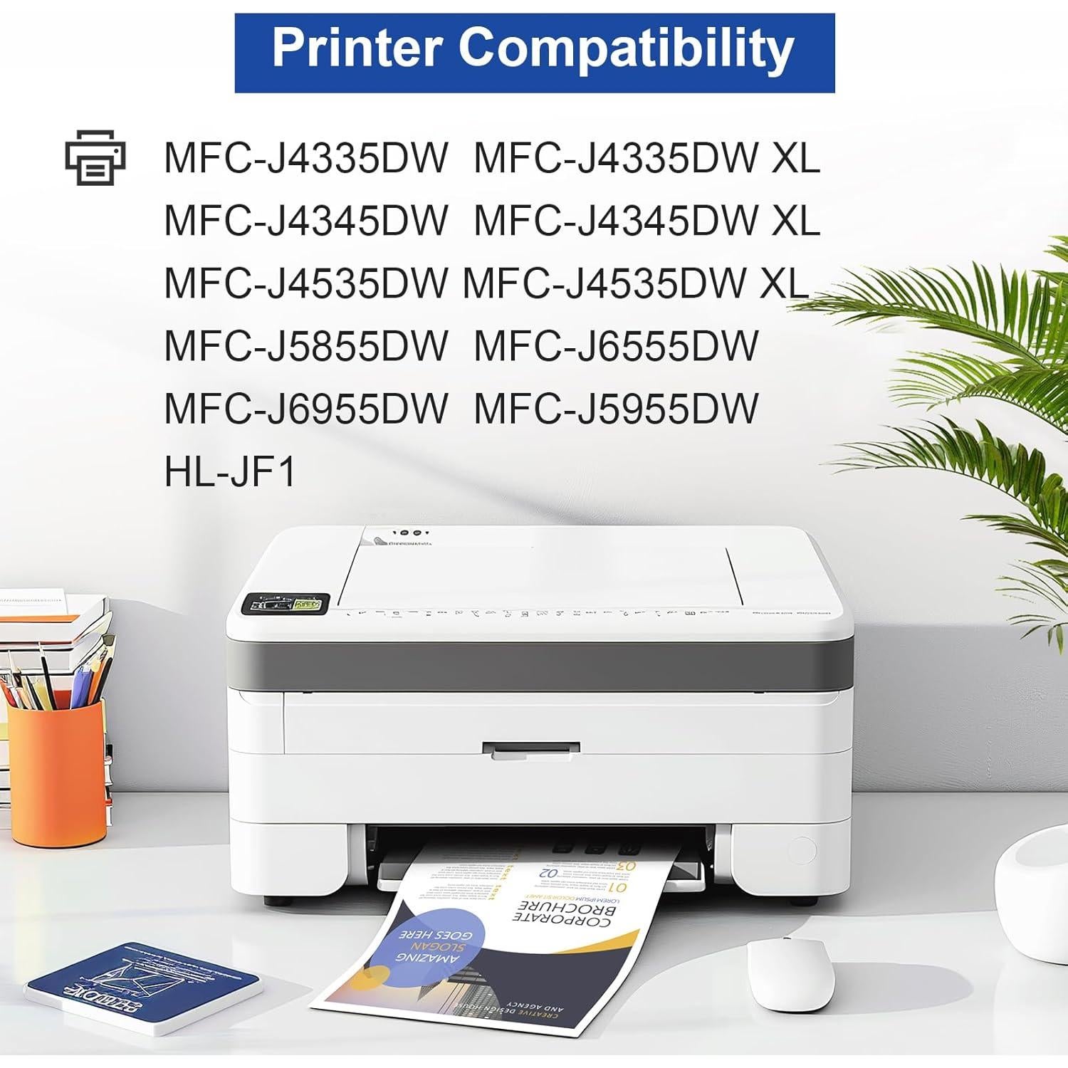 Cartucho de Tinta HUEHUB LC406XL Alto Rendimiento 4 Piezas