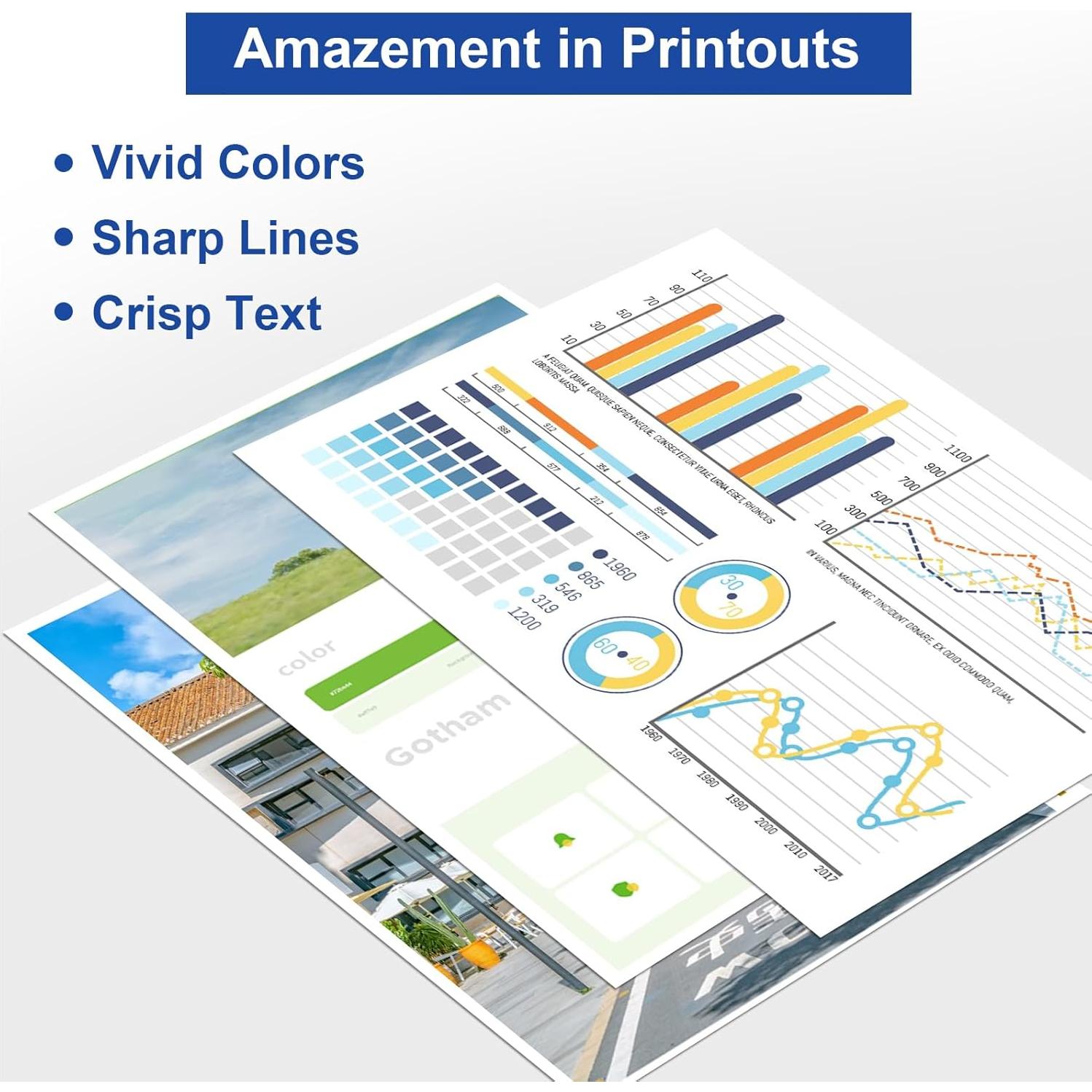 Cartucho de Tinta HUEHUB LC406XL Alto Rendimiento 4 Piezas
