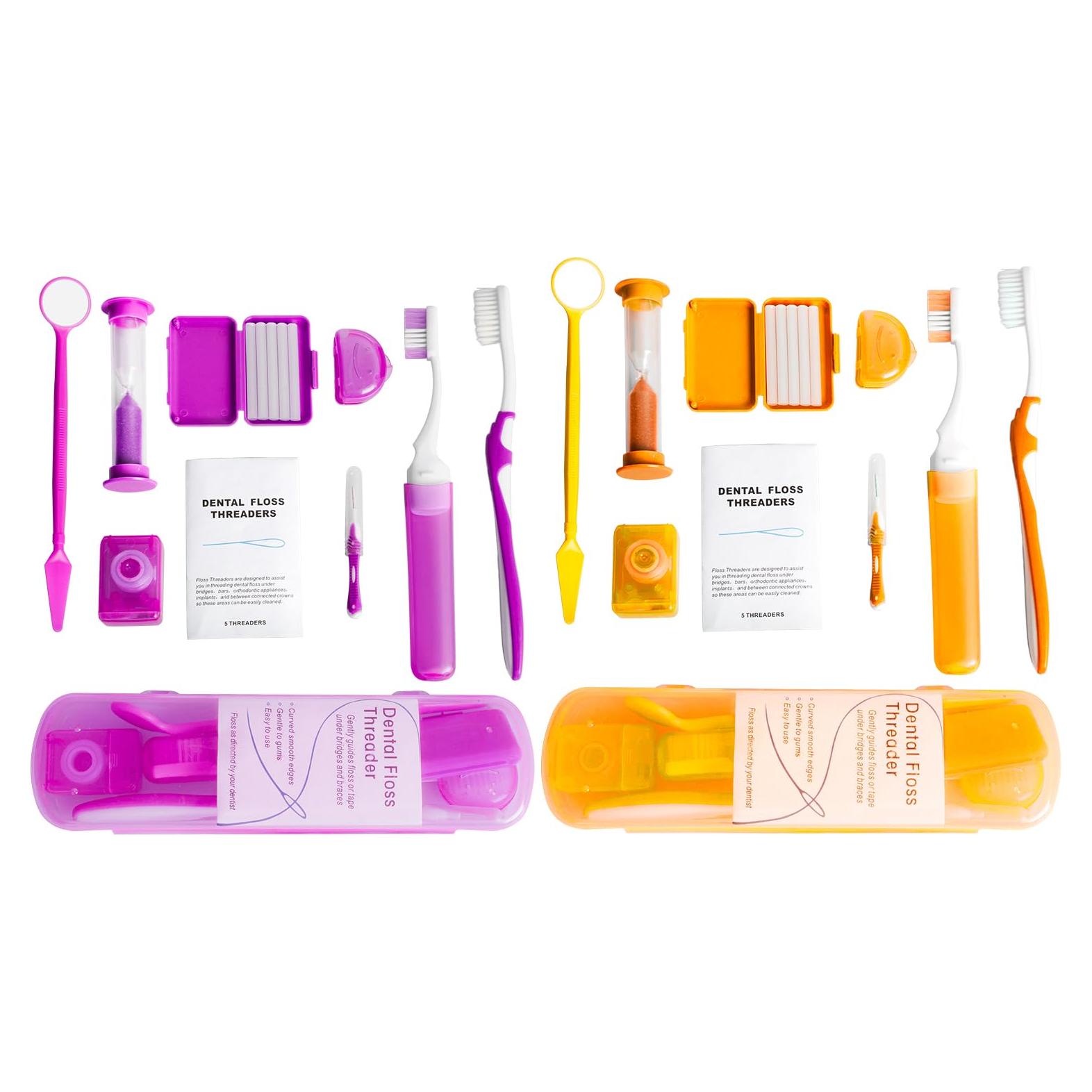 Kit de Cuidado Oral Ortodóntico Wenge - 2 Piezas Viaje