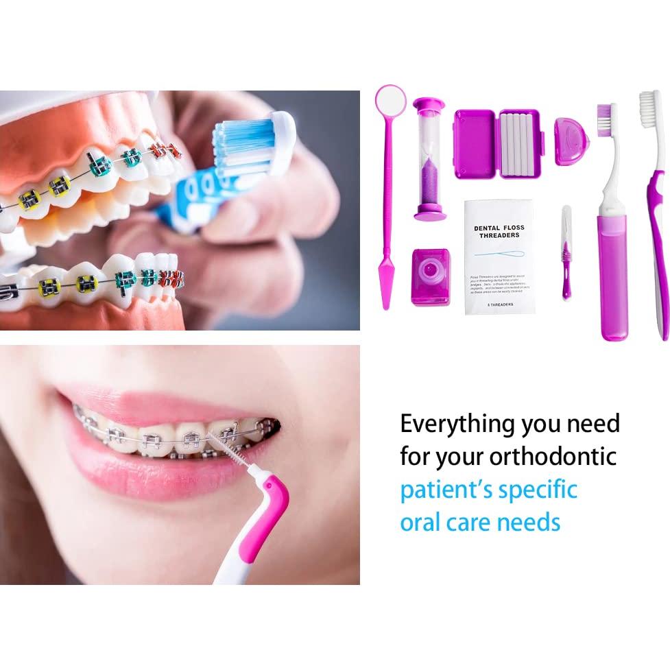 Kit de Cuidado Oral Ortodóntico Wenge - 2 Piezas Viaje