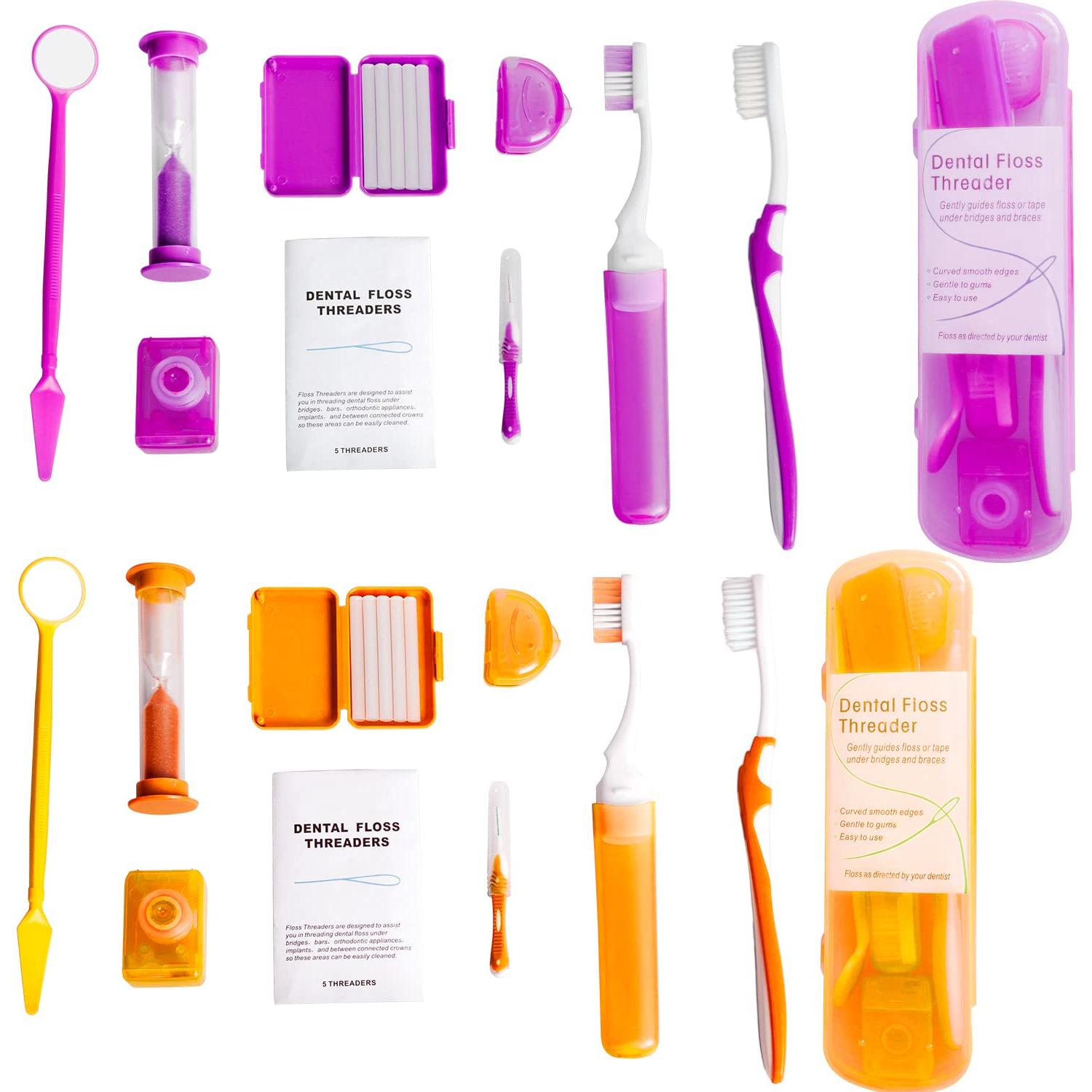 Kit de Cuidado Oral Ortodóntico Wenge - 2 Piezas Viaje