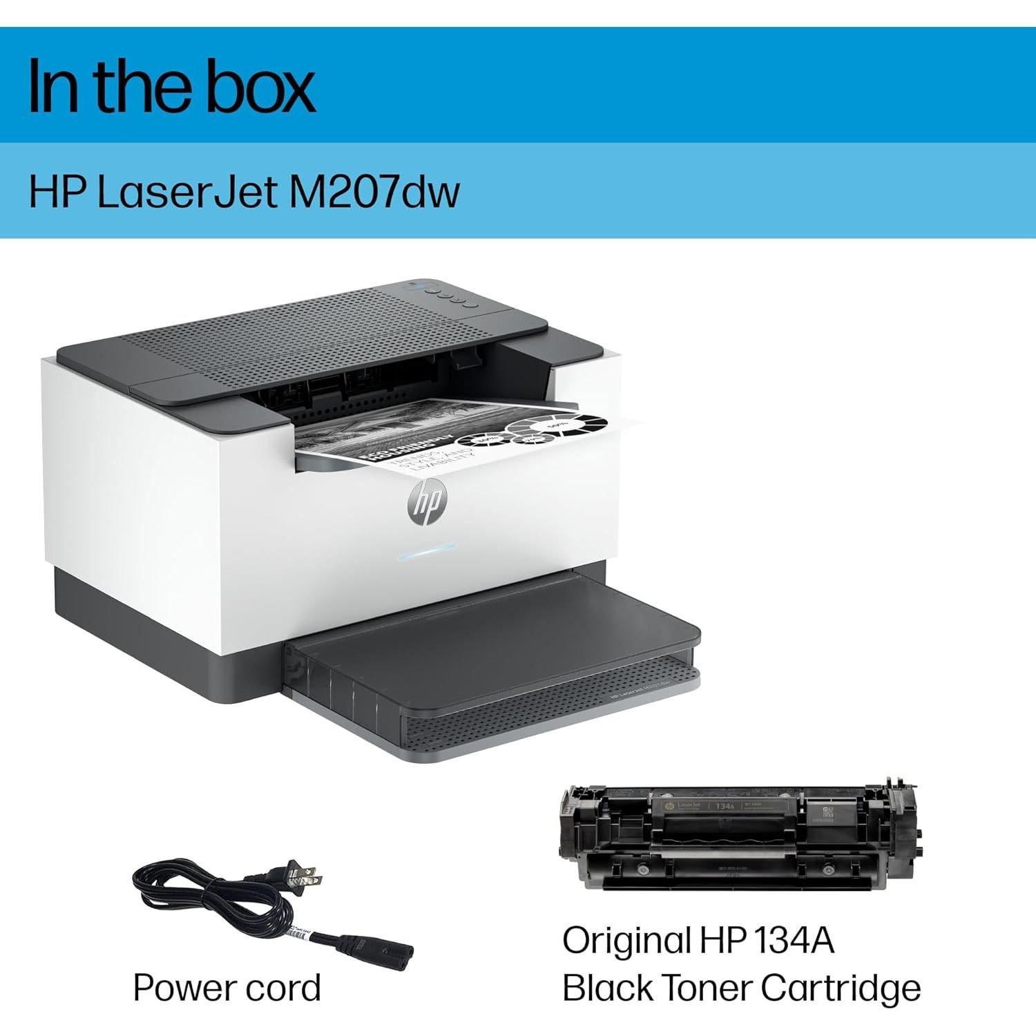 Impresora Láser Inalámbrica HP LaserJet M207dw, Dúplex, 28 ppm