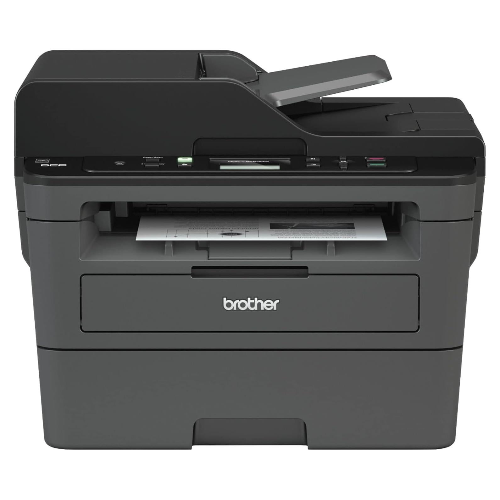 DCP-L2550DW Wireless All-in-One Monochrome Laser Printer, Black - Print Scan Copy - 2400 x 600 dpi, 36 ppm, 128MB Memory, 250-Sheet, 50-Sheet ADF, Automatic Duplex Printing, Ethernet, Tillsiy