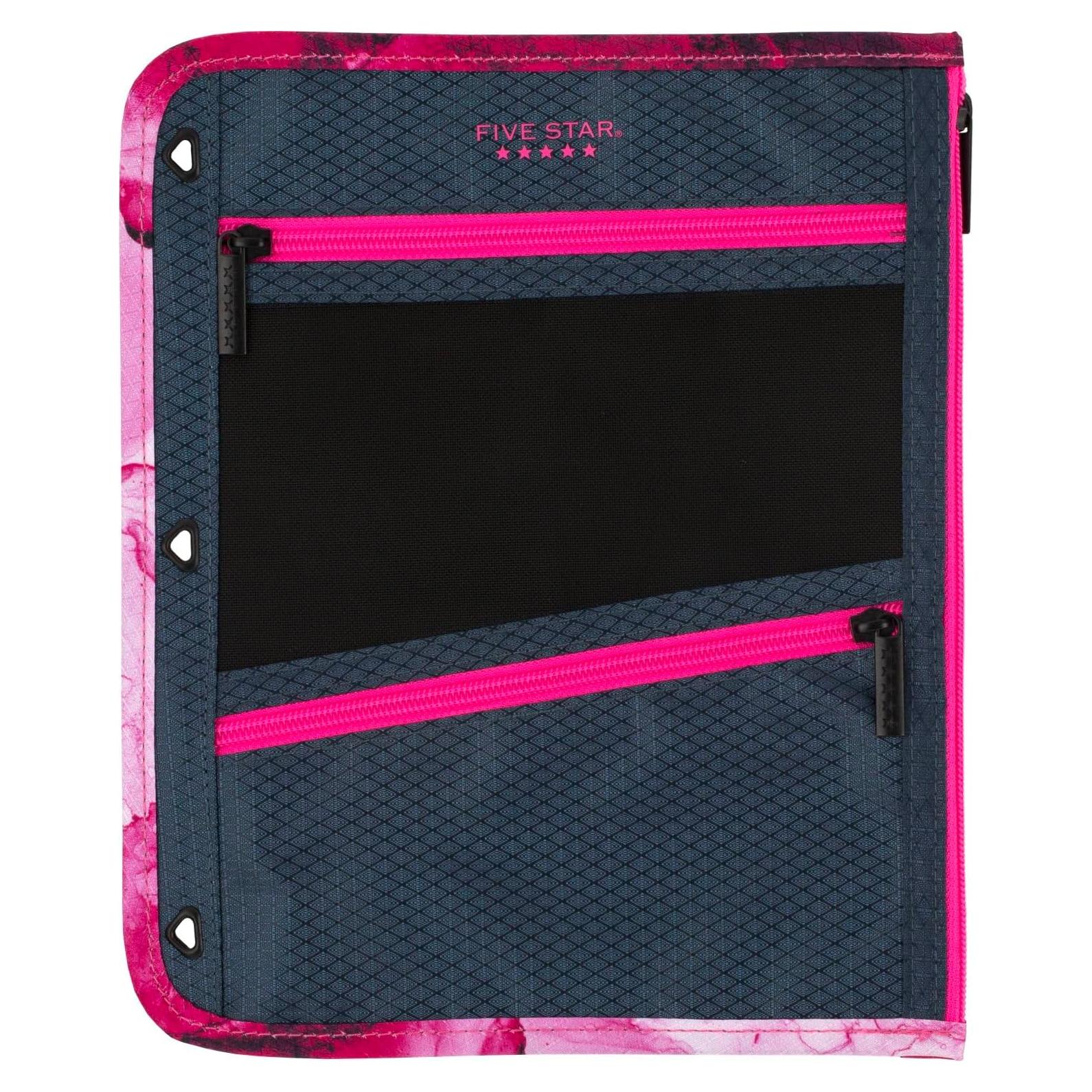 Estuche de Lápices Five Star Marino/Rosa 3 Bolsillos