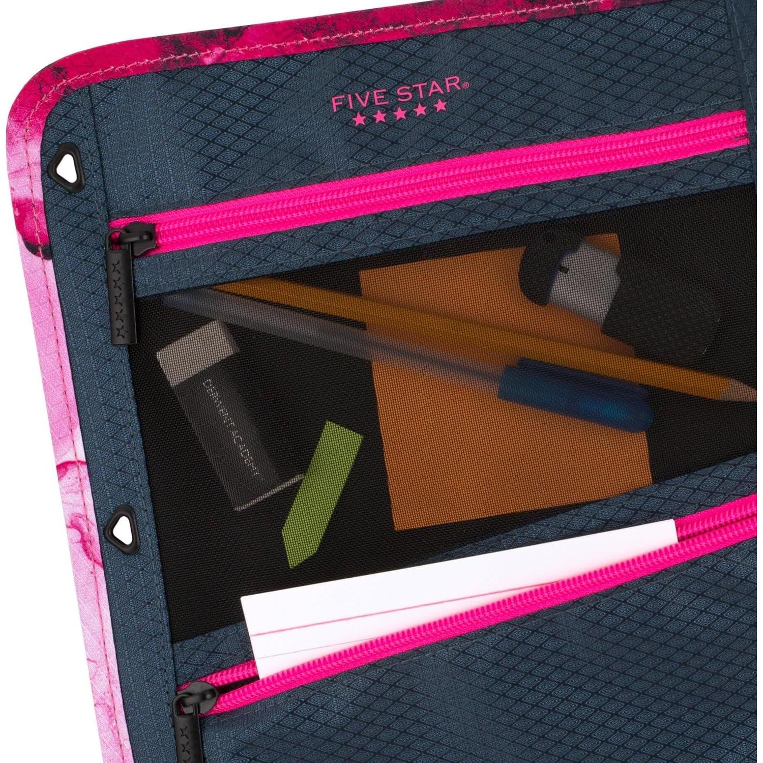 Estuche de Lápices Five Star Marino/Rosa 3 Bolsillos