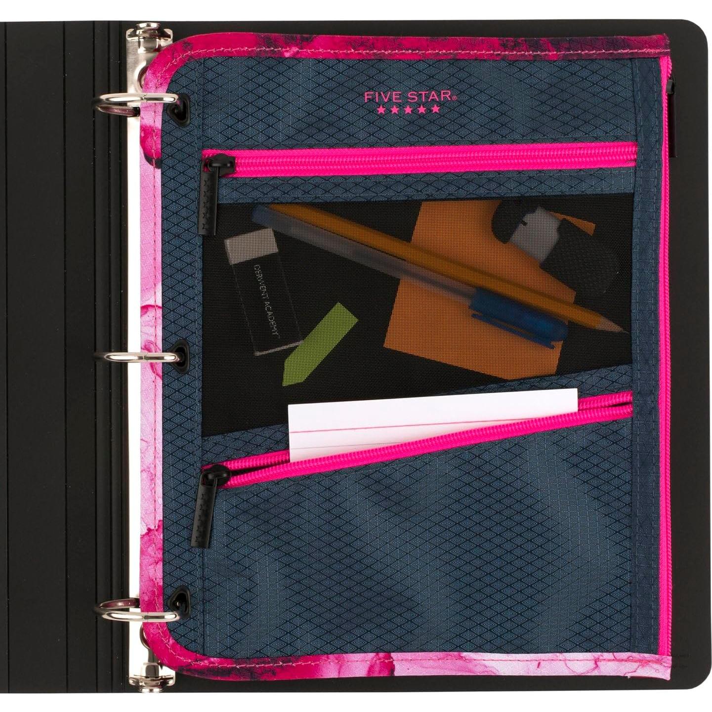 Estuche de Lápices Five Star Marino/Rosa 3 Bolsillos