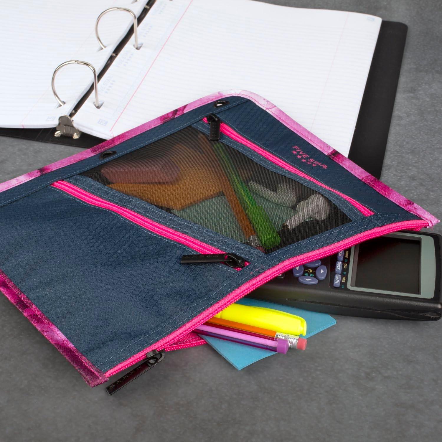 Estuche de Lápices Five Star Marino/Rosa 3 Bolsillos