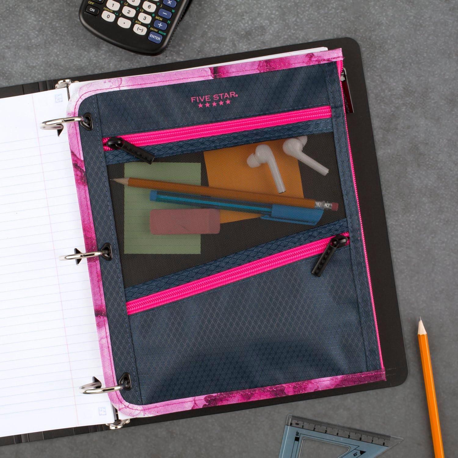 Estuche de Lápices Five Star Marino/Rosa 3 Bolsillos