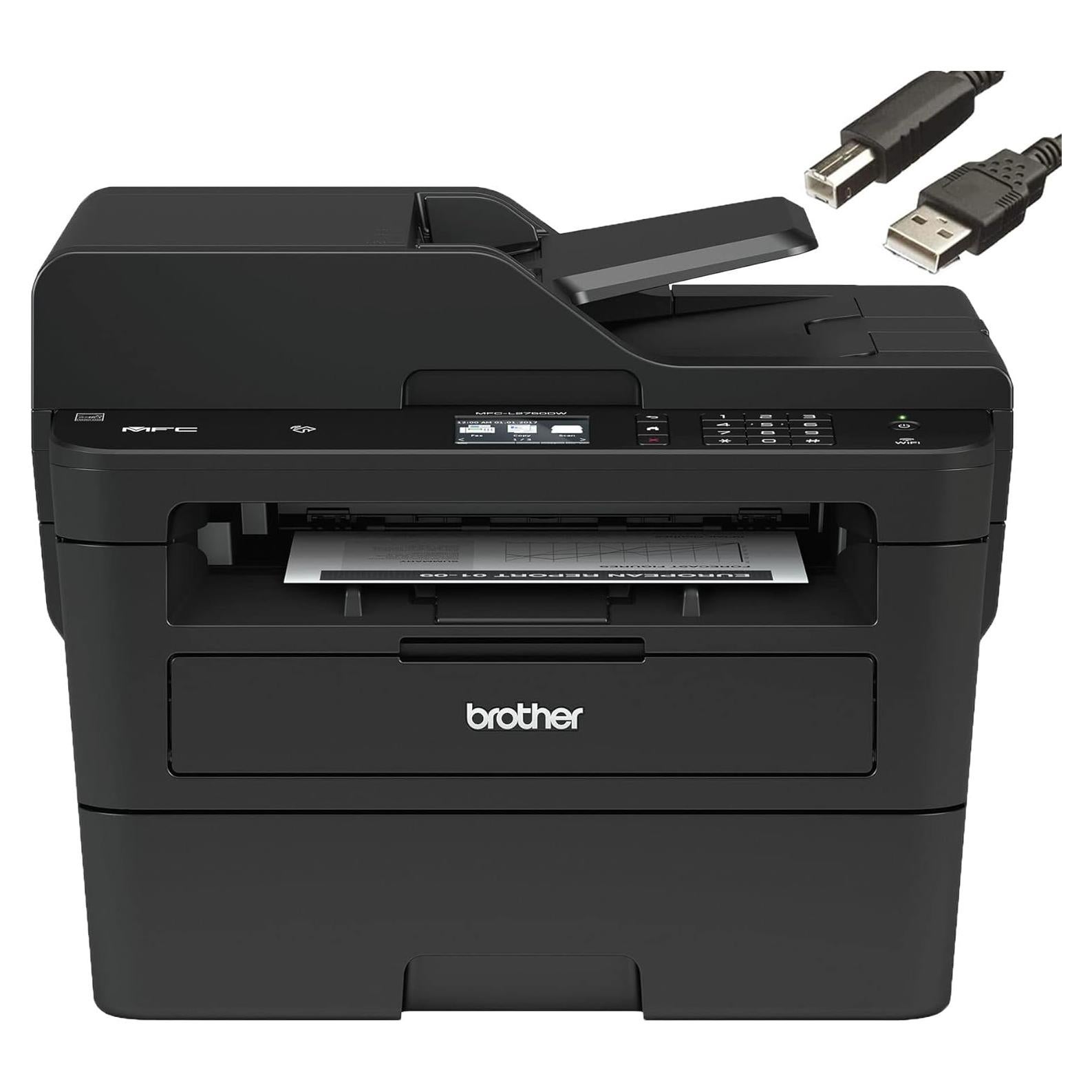 Impresora Láser Monocromática Brother MFC-L2750DW Todo-en-Uno