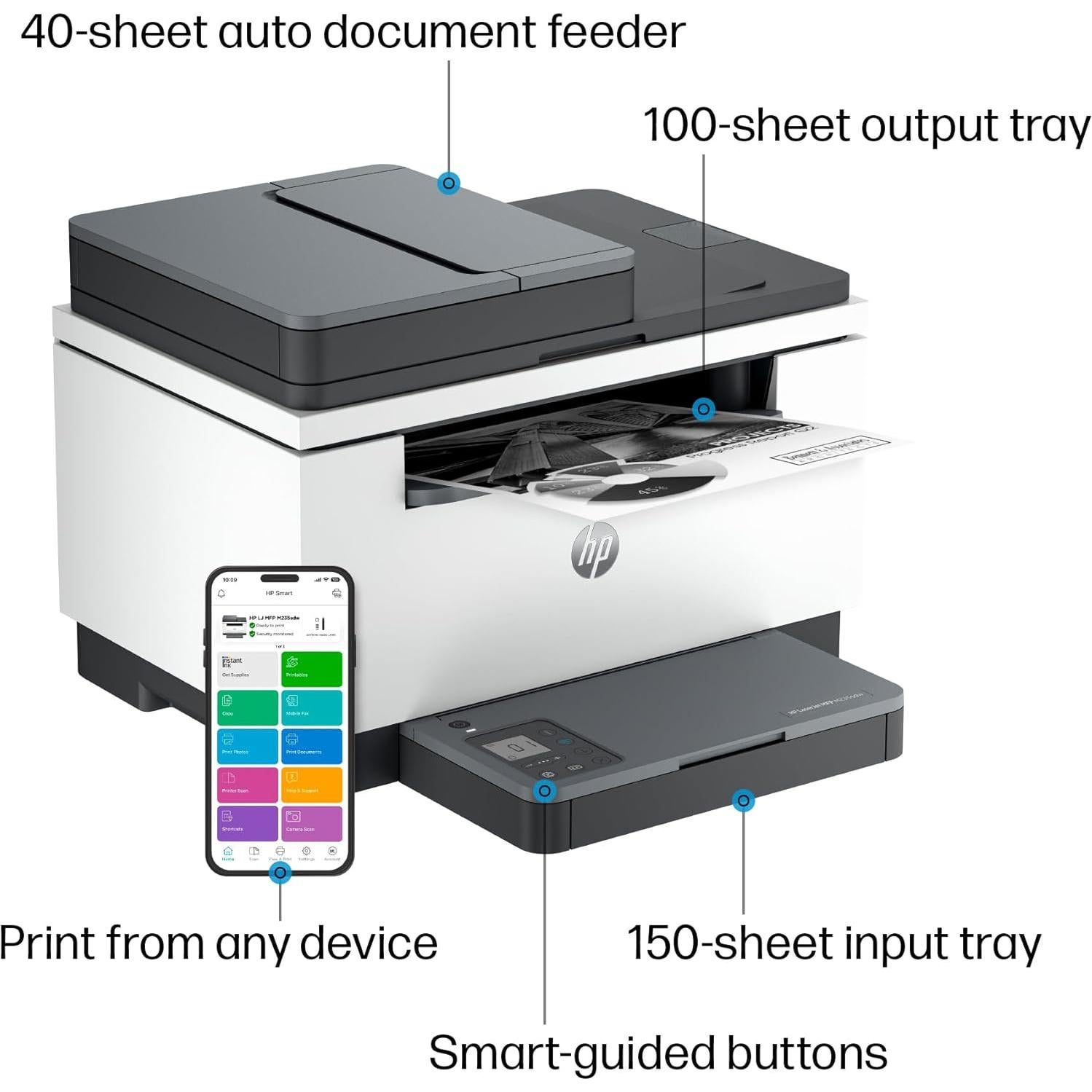 Impresora Láser Inalámbrica HP LaserJet MFP M235sdw, Dúplex, A4