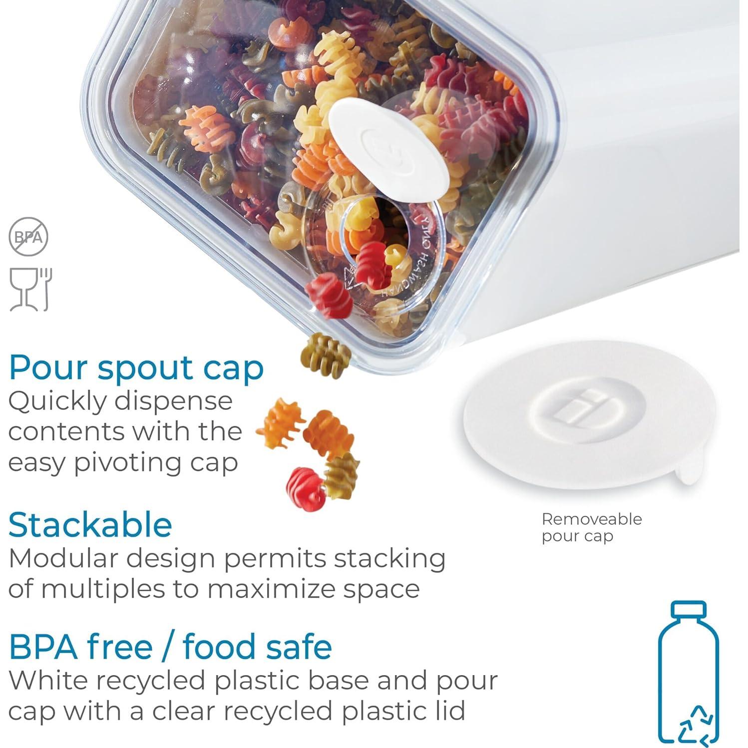 Recipiente XL de Plástico Reciclado iDesign con Tapa Hermética