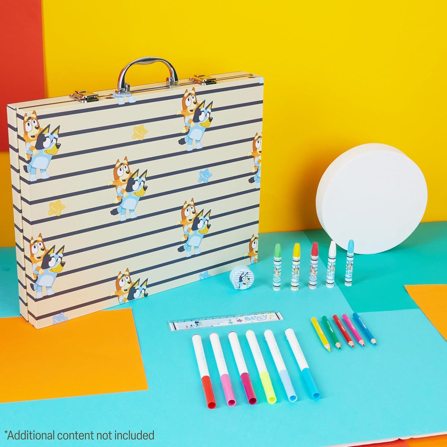 Kit de Dibujo Bluey 149 Piezas Estuche Azul para Niños