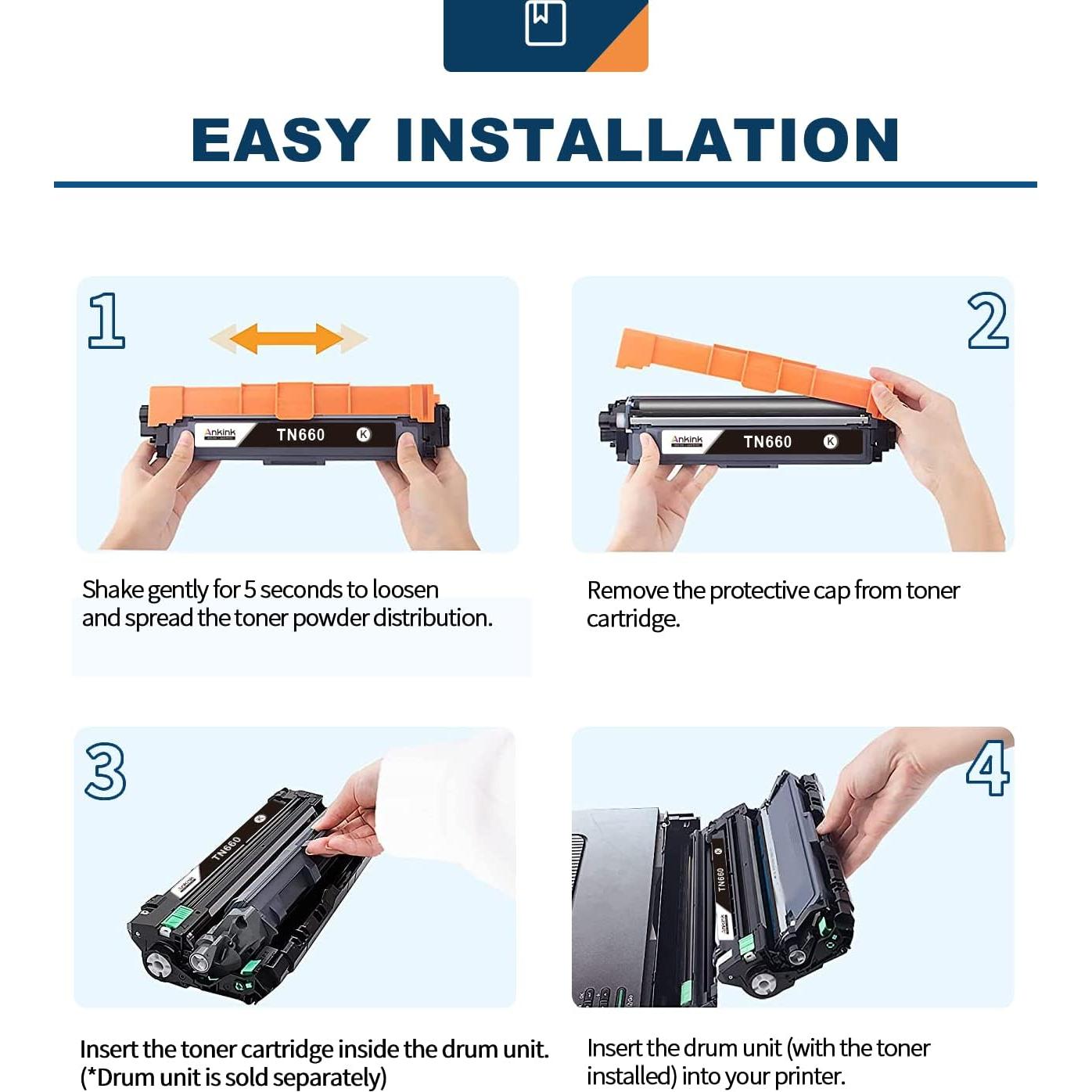 Cartucho de tóner Ankink TN660 TN630 compatible Brother