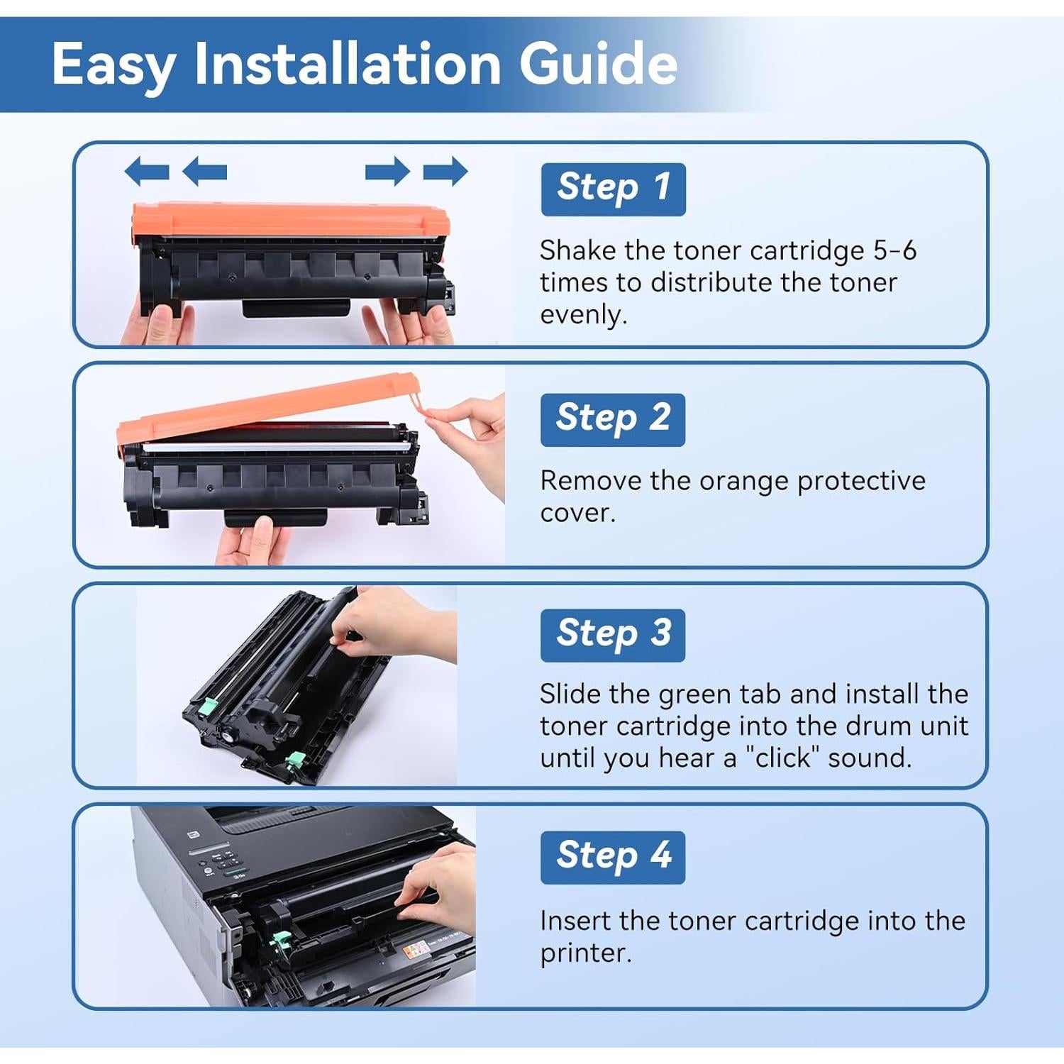 Cartucho de Tóner MYTONER TN760 Compatible Brother 4-Pack