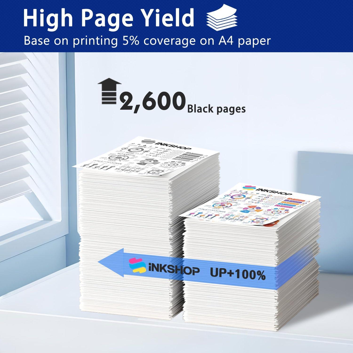 Tóner Compatible INKSHOP TN660 Negro Alto Rendimiento 2 Paquete