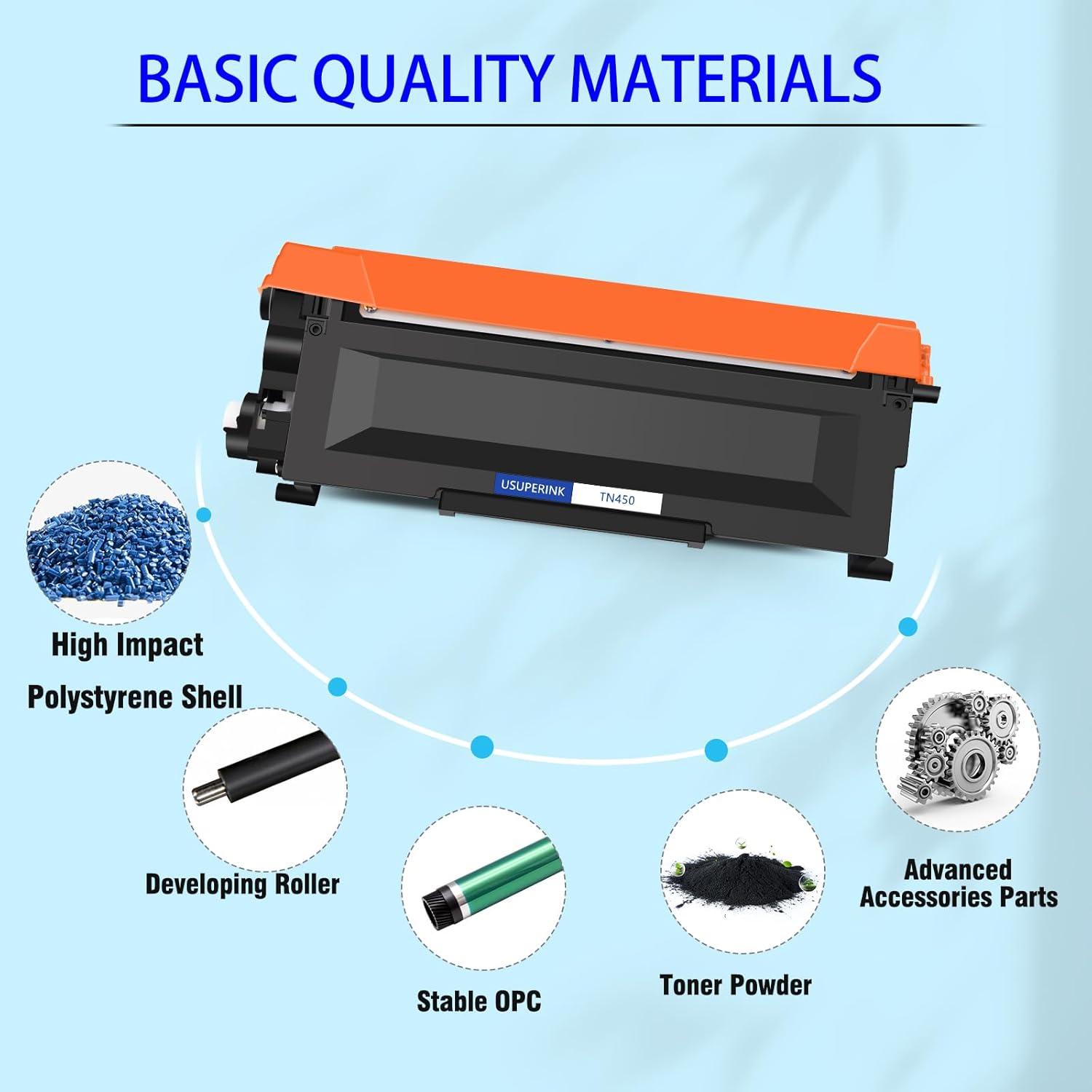 Cartucho de Tóner Negro SuperInk TN450 Compatible Brother