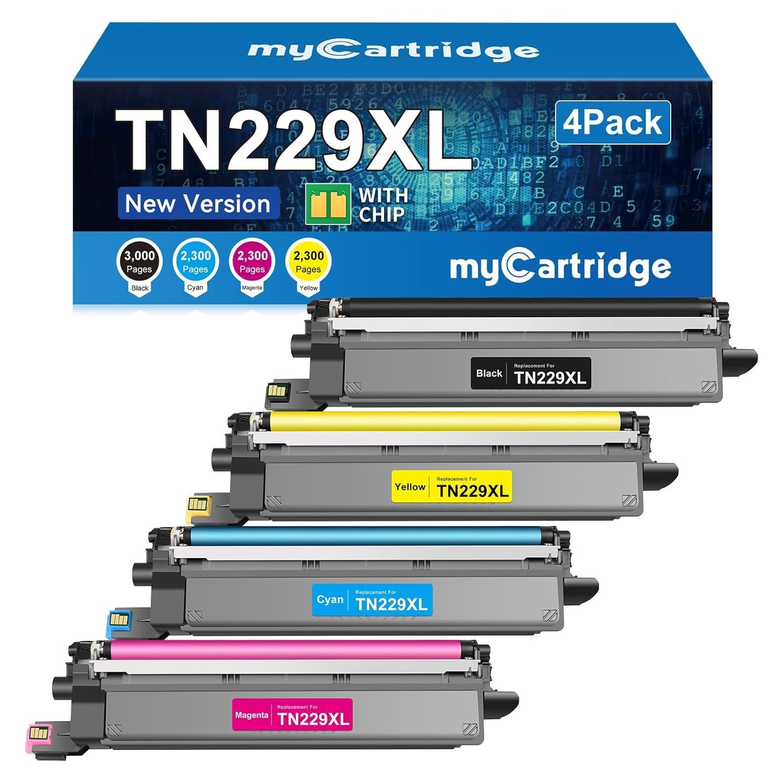 Cartucho de Tóner Compatible myCartridge TN229XL 4-Pack