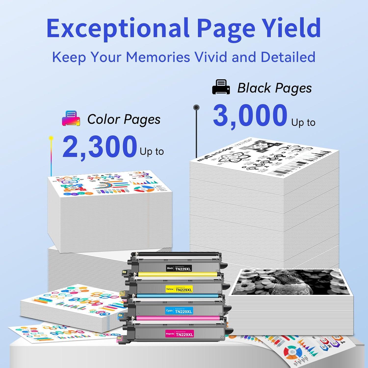 Cartucho de Tóner Compatible myCartridge TN229XL 4-Pack