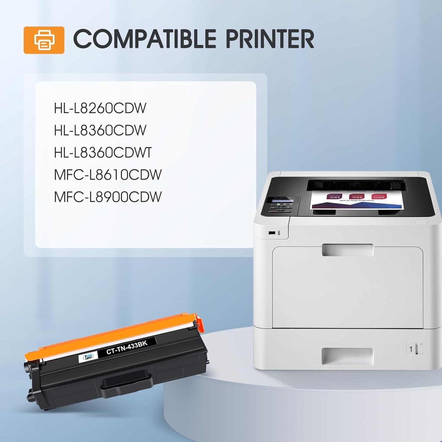 Cartucho de Tóner Compatible Cool Toner TN433 para Brother - 4 Colores