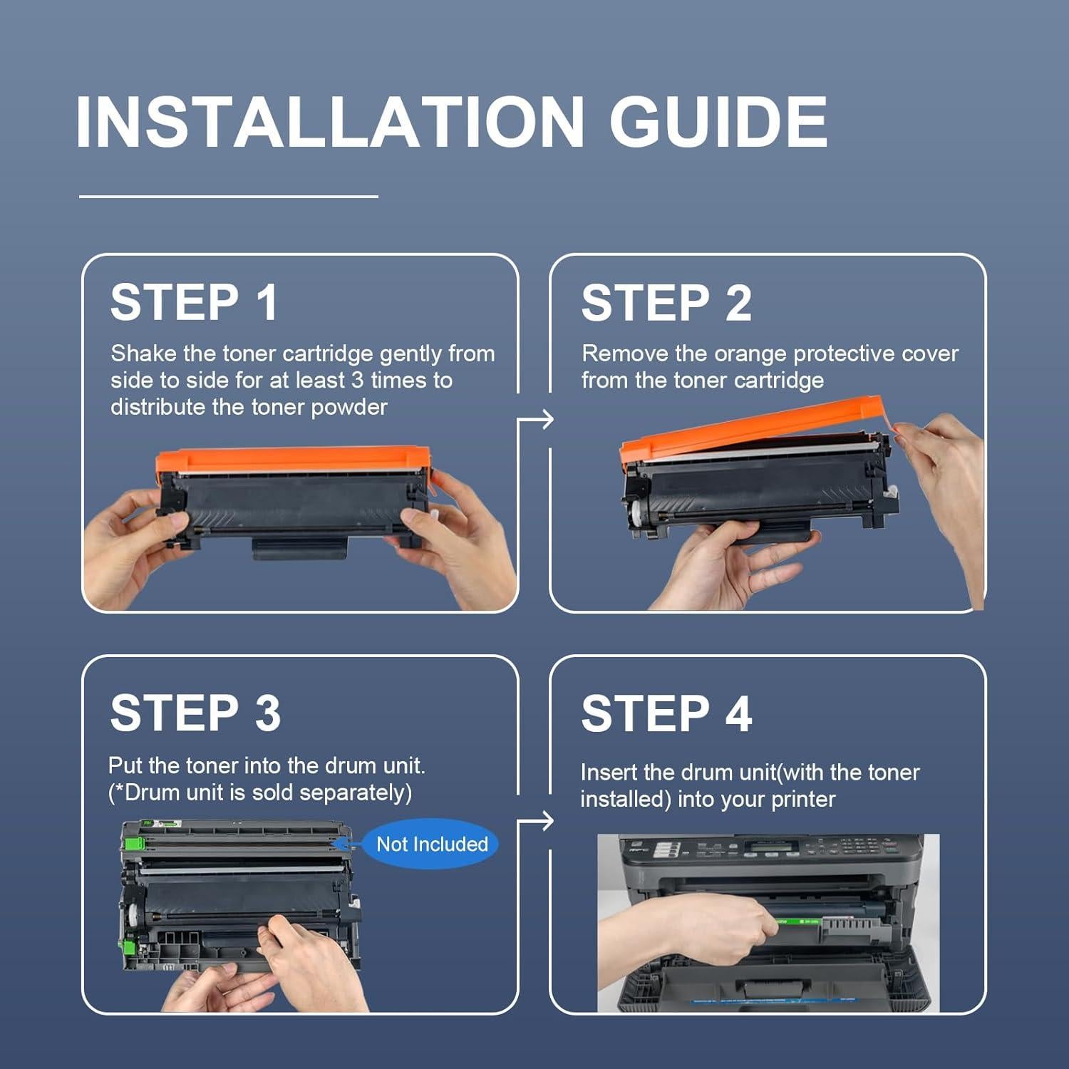 Cartuchos de Tóner Compatible TEINO TN760 para Brother