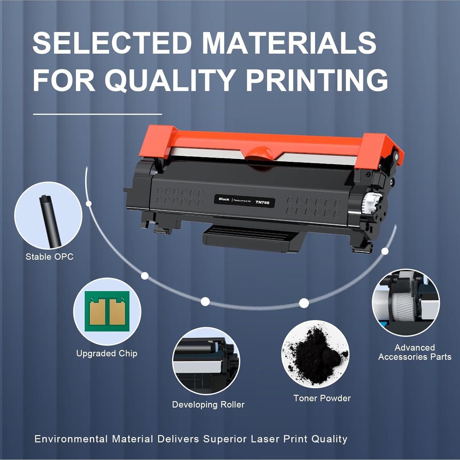 Cartuchos de Tóner Compatible TEINO TN760 para Brother