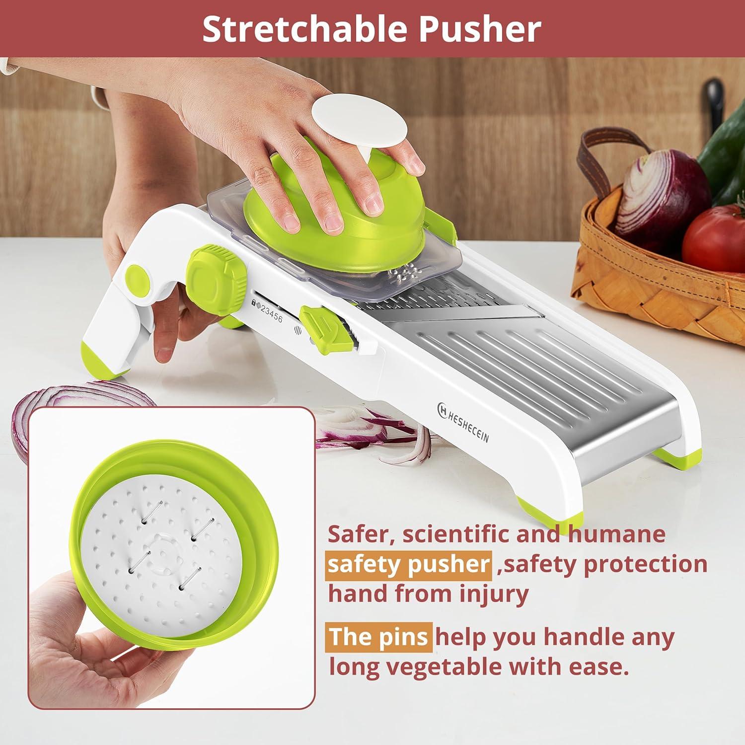 Cortador Mandolina 24 en 1 H HESHECEIN Verde y Blanco