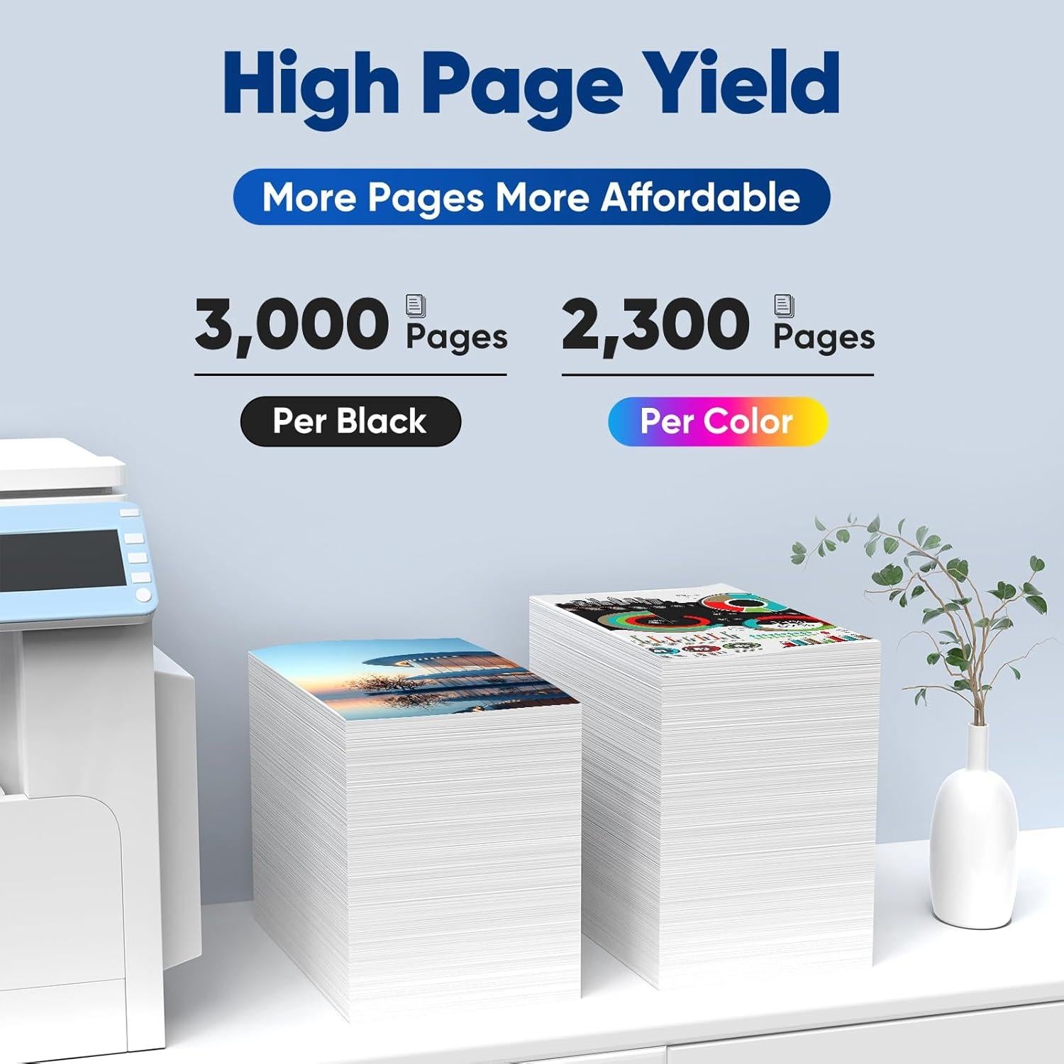 Cartuchos de Tóner Corapipo TN229XL 4 Pack Compatible Brother