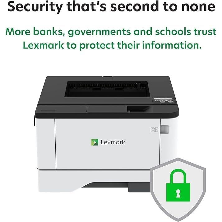 MS431dw Black and White Laser Printer, Wireless with Ethernet, Mobile-Friendly and Cloud Connection with Automatic Two-Sided Printing Office Printer (4-Series) (29S0100)