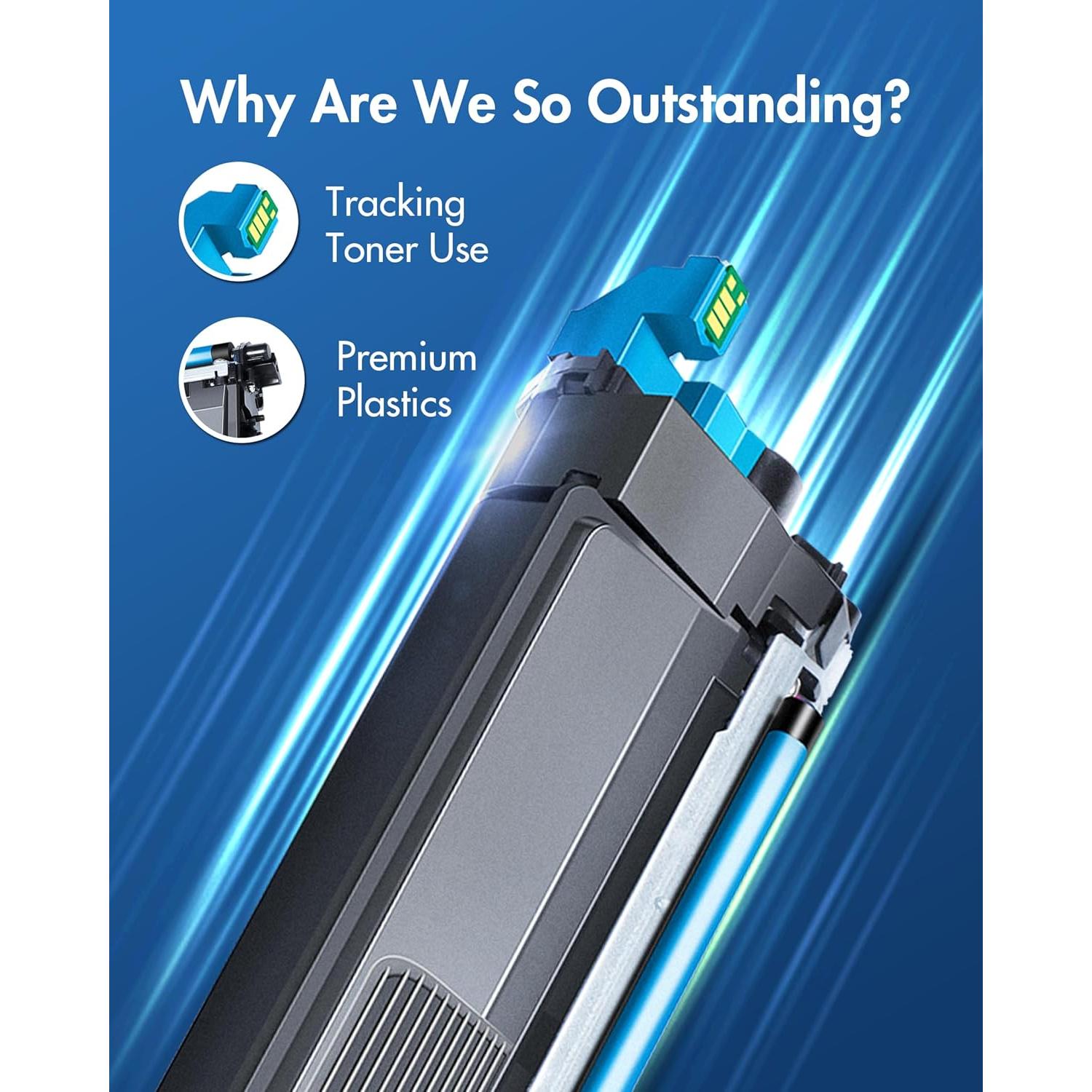 Tóner Compatible Brother TN229XL - Paquete de 4 Cartuchos